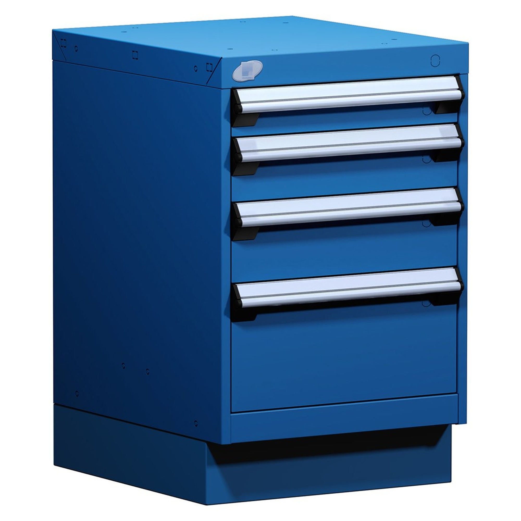 4-Drawer Modular Cabinet, 18"W x 21"D x 28"H - With Dividers - Compartments: 3"H-9 / 4"H-9 / 5"H-9 / 8"H-6