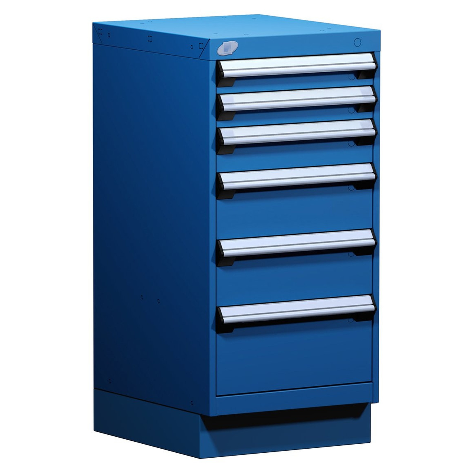 6-Drawer Modular Cabinet, 18"W x 21"D x 38"H - With Dividers - Compartments: 3"H-9 / 4"H-9 / 6"H-6 / 8"H-6