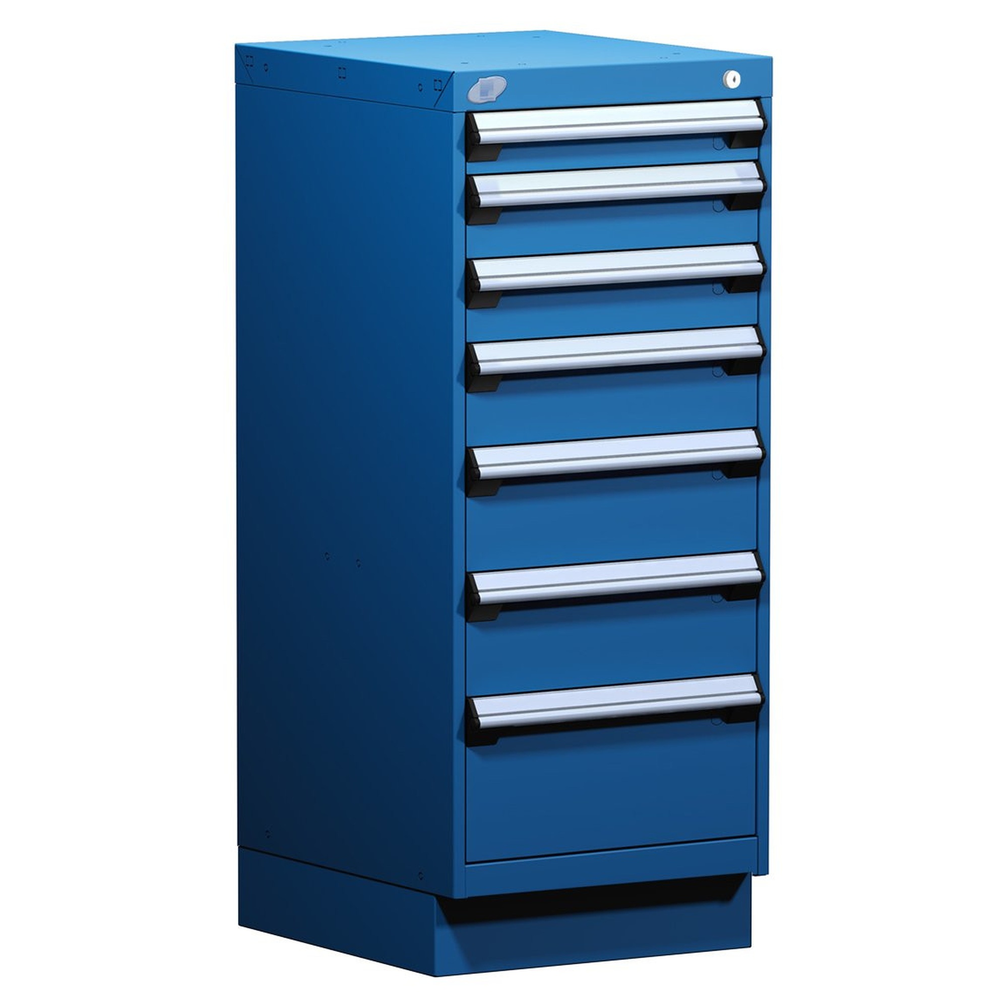 7-Drawer Modular Cabinet, 18"W x 21"D x 44"H - With Dividers - L3ABD-4027L3C