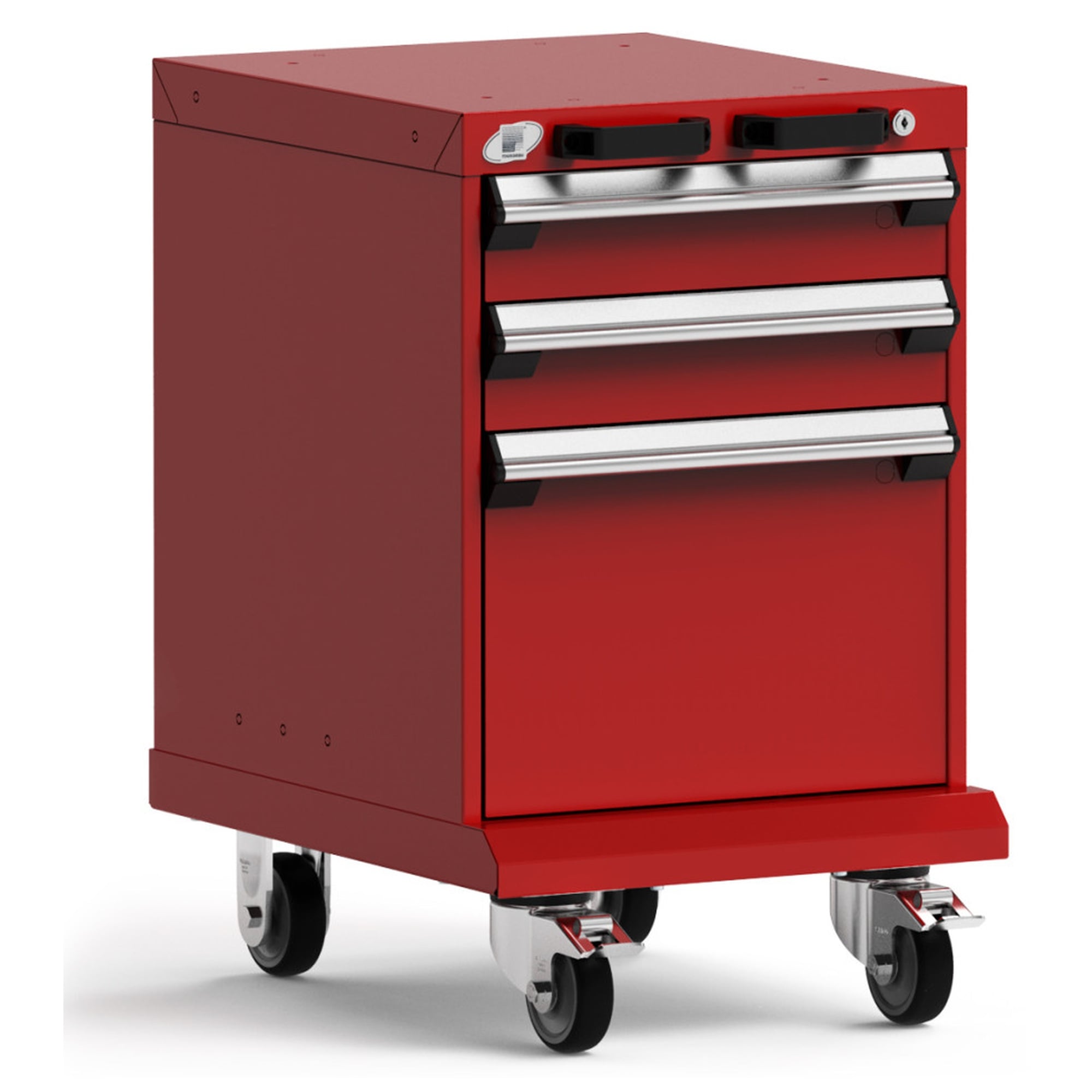 3-Drawer Mobile Cabinet, 18"W x 21"D x 29.13"H - With Dividers