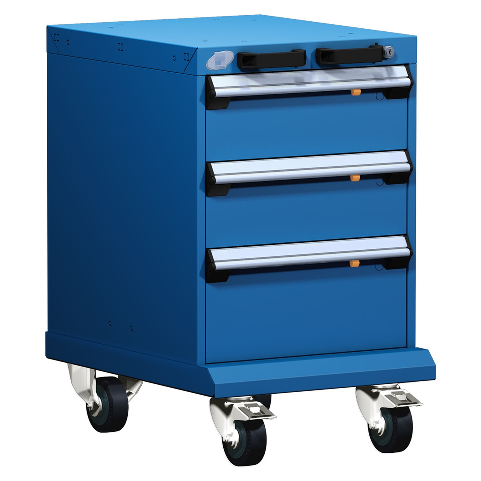 3-Drawer Mobile Cabinet, 18"W x 27"D x 29.13"H - Without Dividers