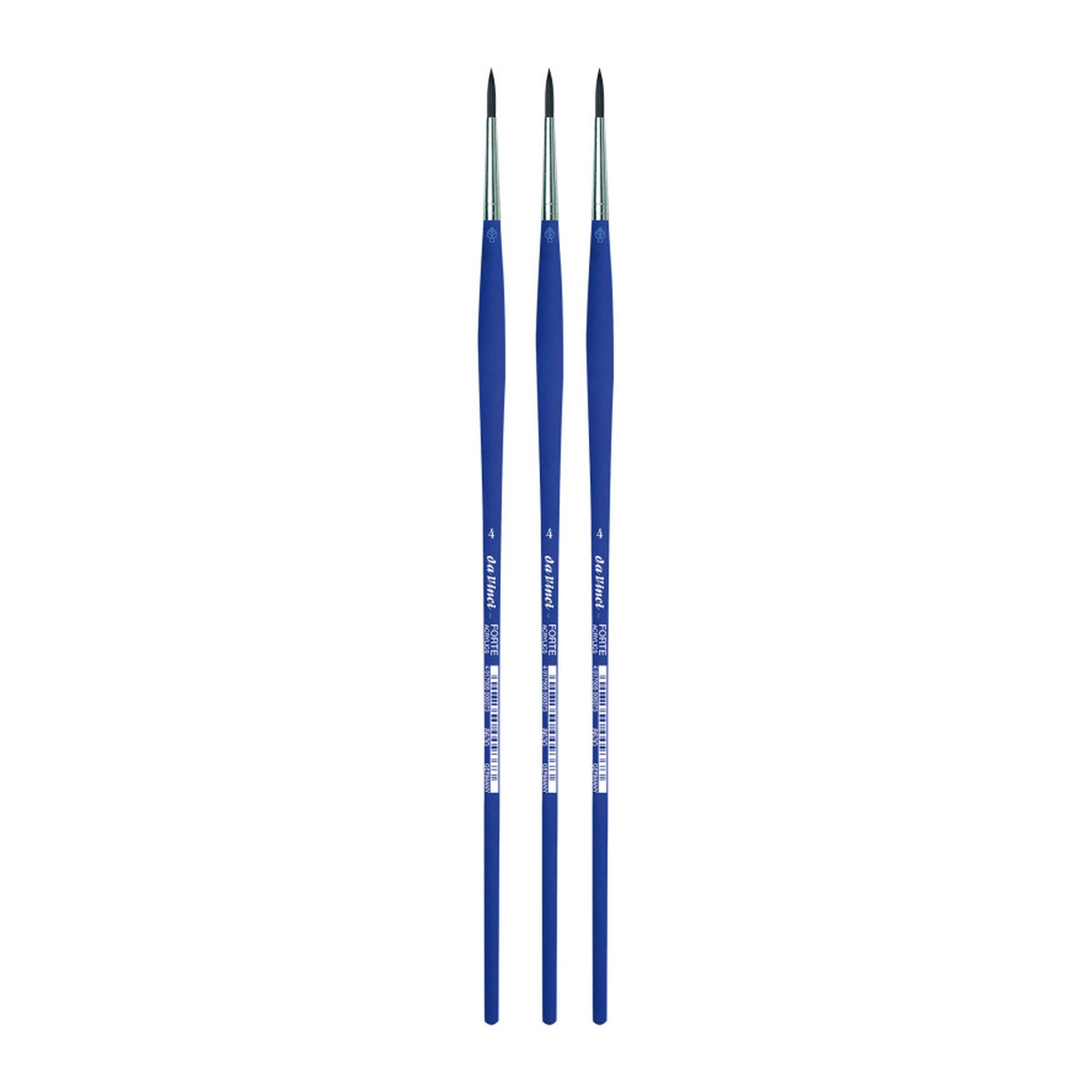 Student Round Synthetic Brush, Size 4, 3-Pack