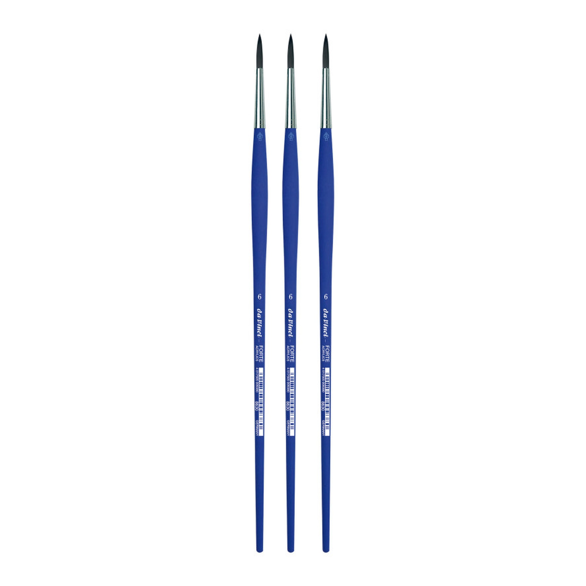Student Round Synthetic Paint Brush, Size 6, Pack of 3