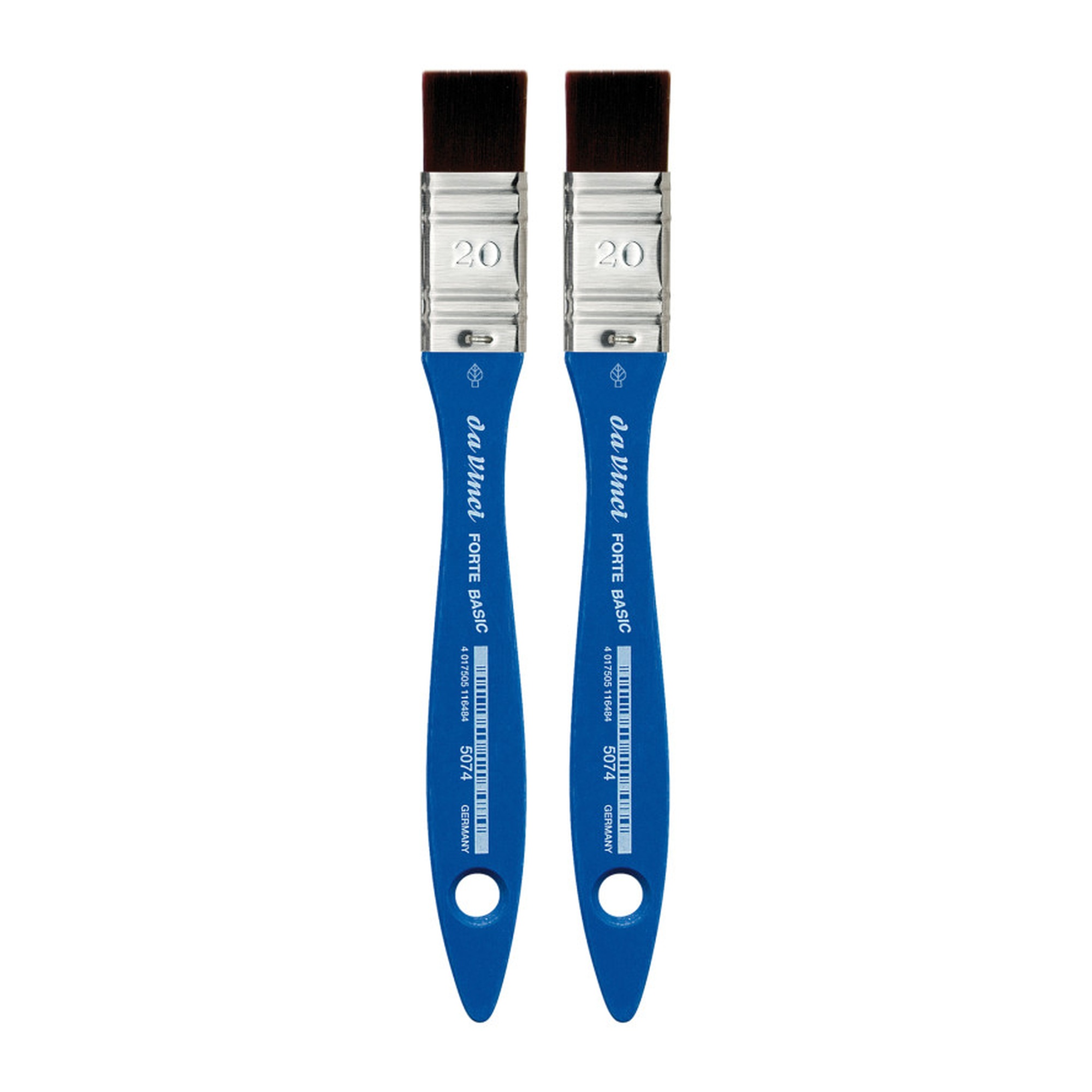 Size 20 Flat Synthetic Mottler Brush, Blue, 2-Pack