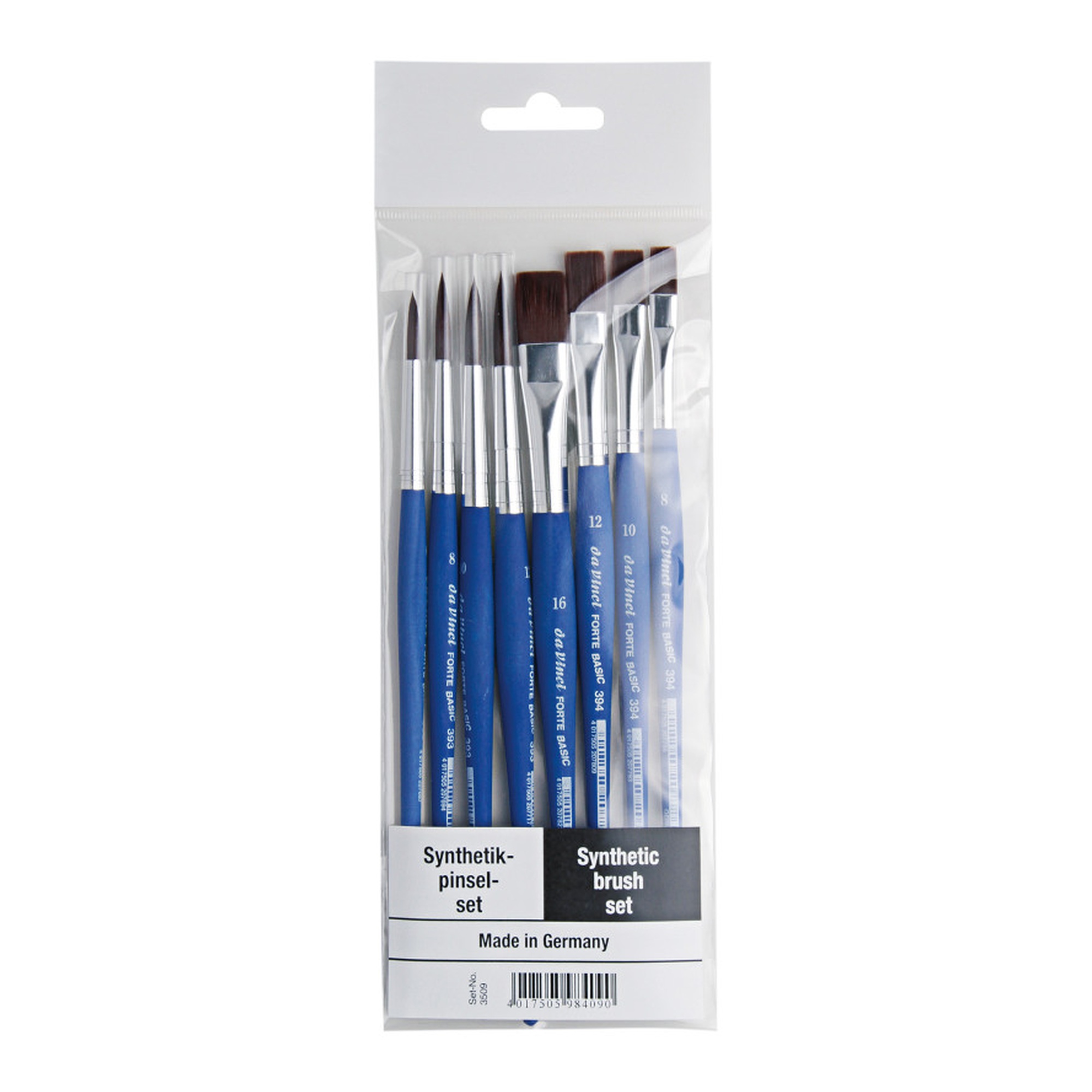Basic Synthetic Acrylic Brush Set, Assorted Sizes, 7 Brushes