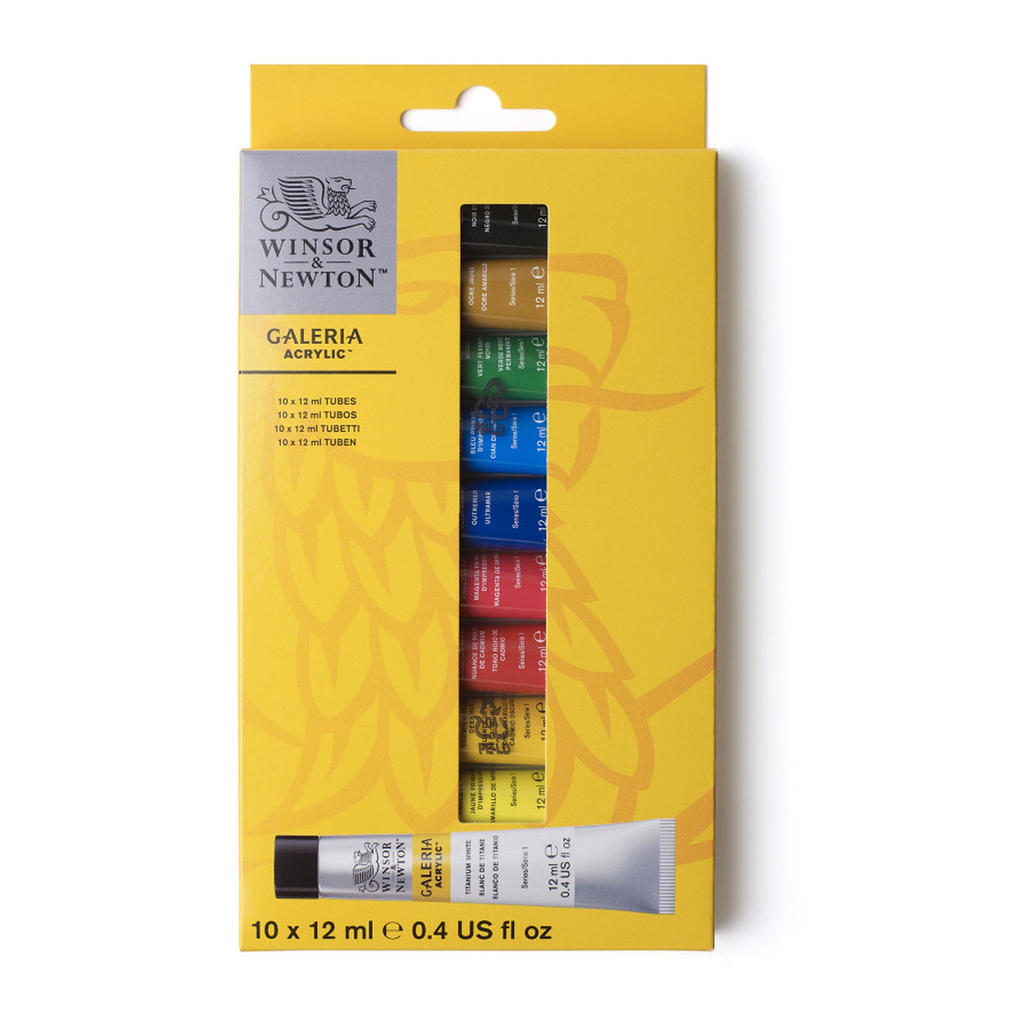 Acrylic Paint Set, 10 Assorted Colors, 12 mL Tubes