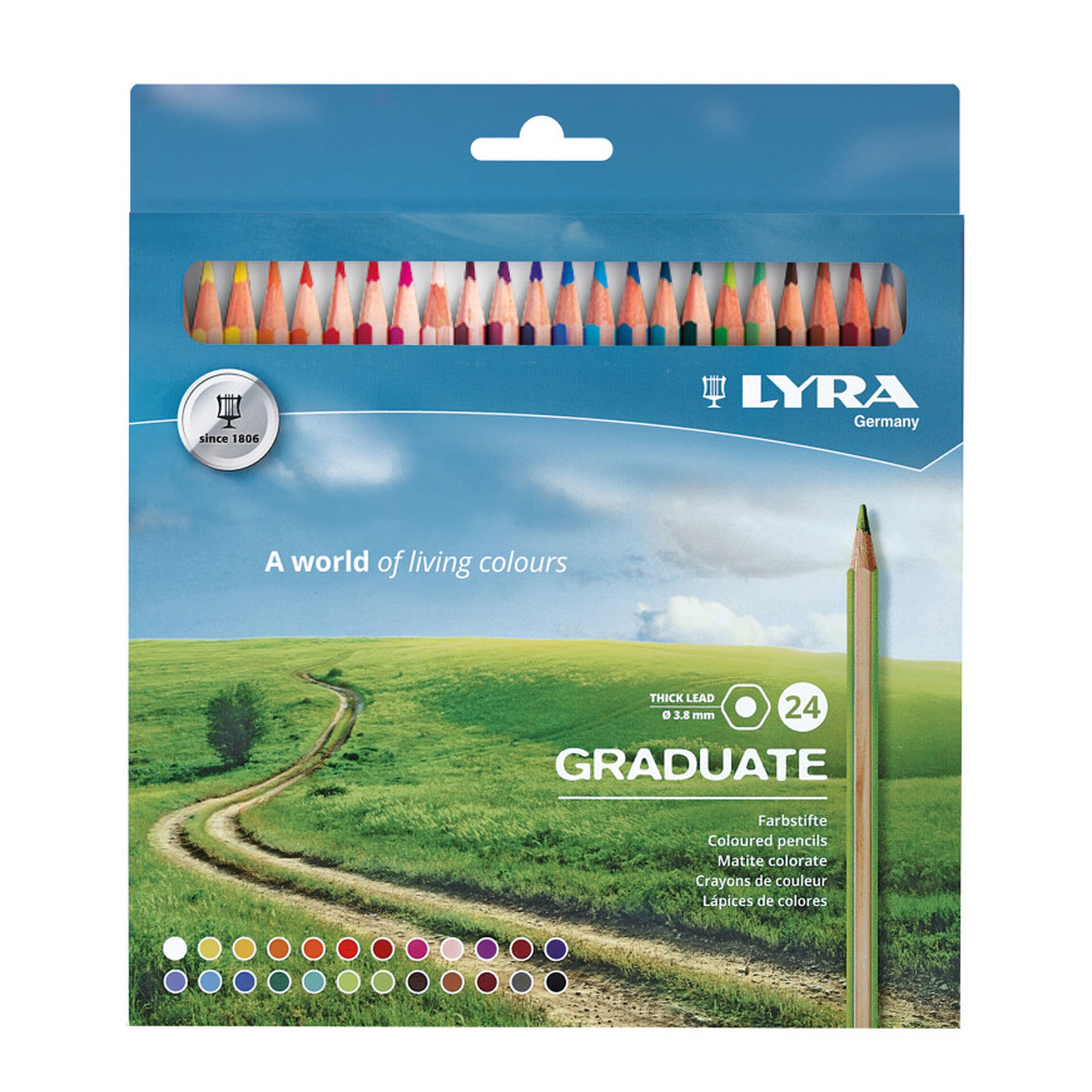 Graduate Assorted Colored Pencil Set, 24 Pieces