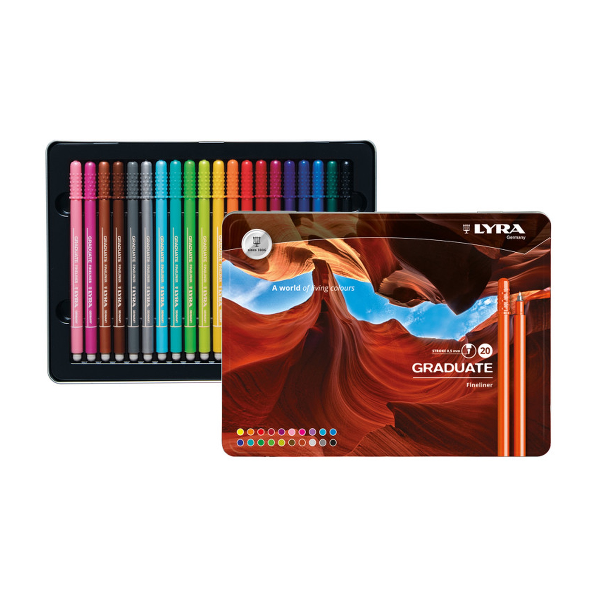 Graduate Assorted Fineliner Marker Set, 20 Pieces