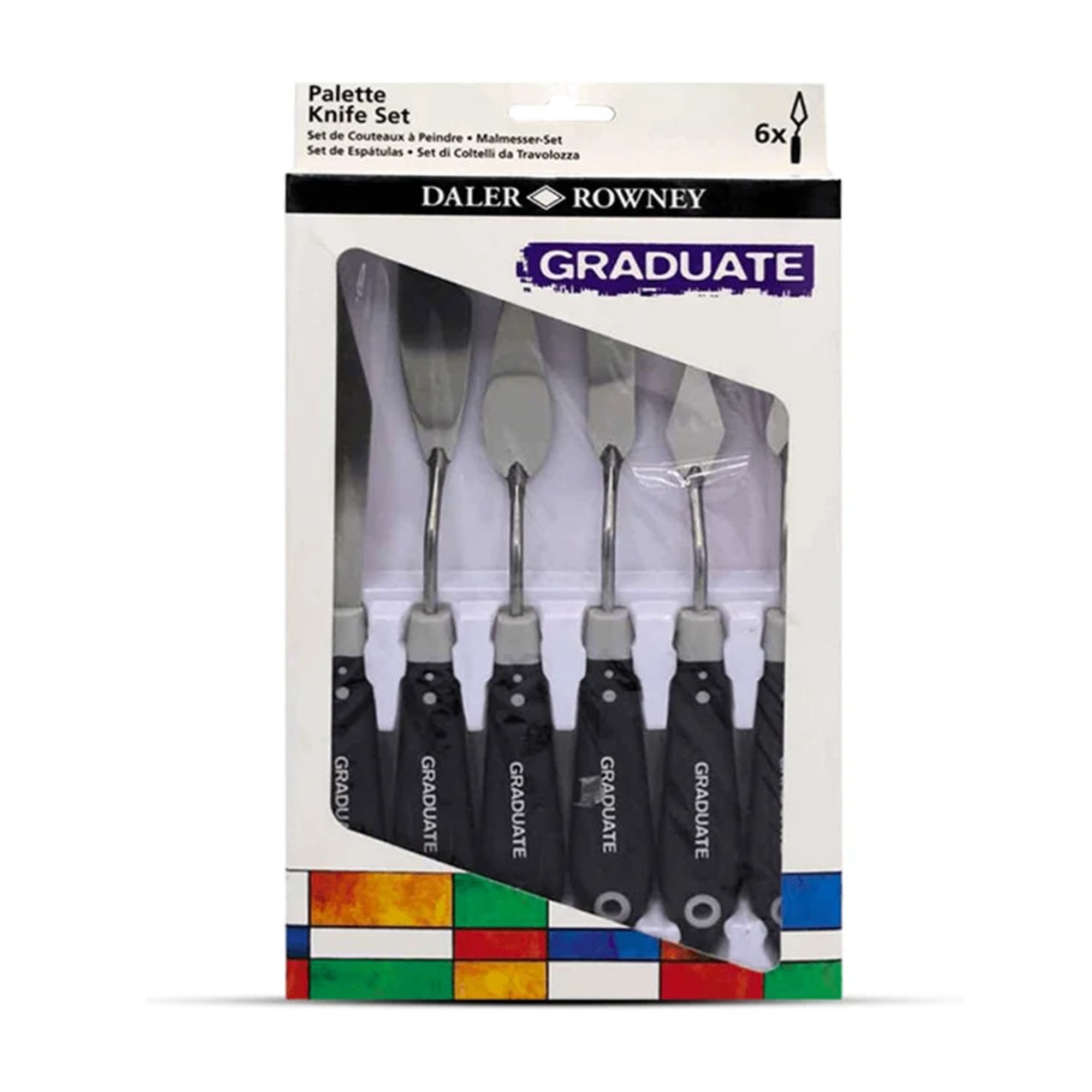 Metal Palette Knife Set, Assorted Shapes, 6 Pieces