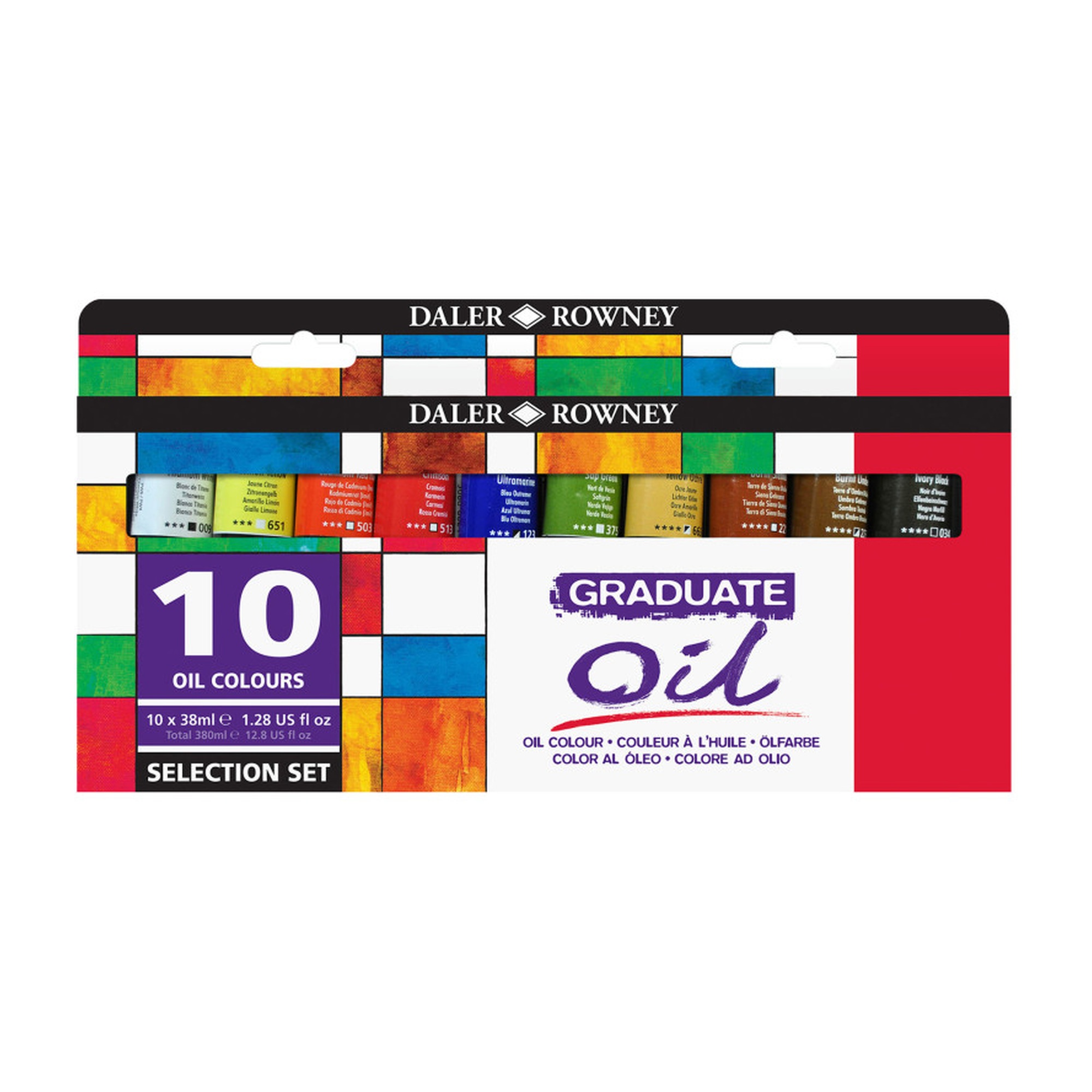 Graduate Assorted Oil Paint Set, 38 mL, 10 Tubes