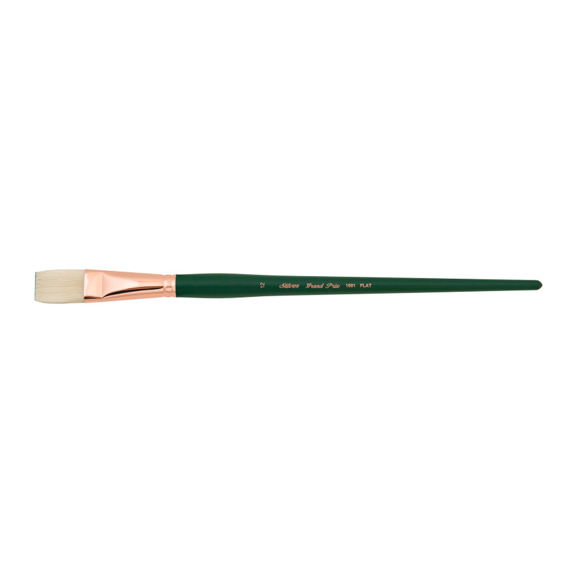 Flat Long-Handle Hog Bristle Paint Brush, Size 12