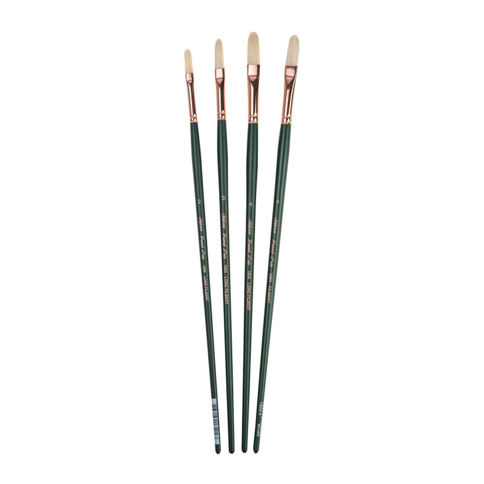 Long Filbert Artist Brush Set, 4-Pack