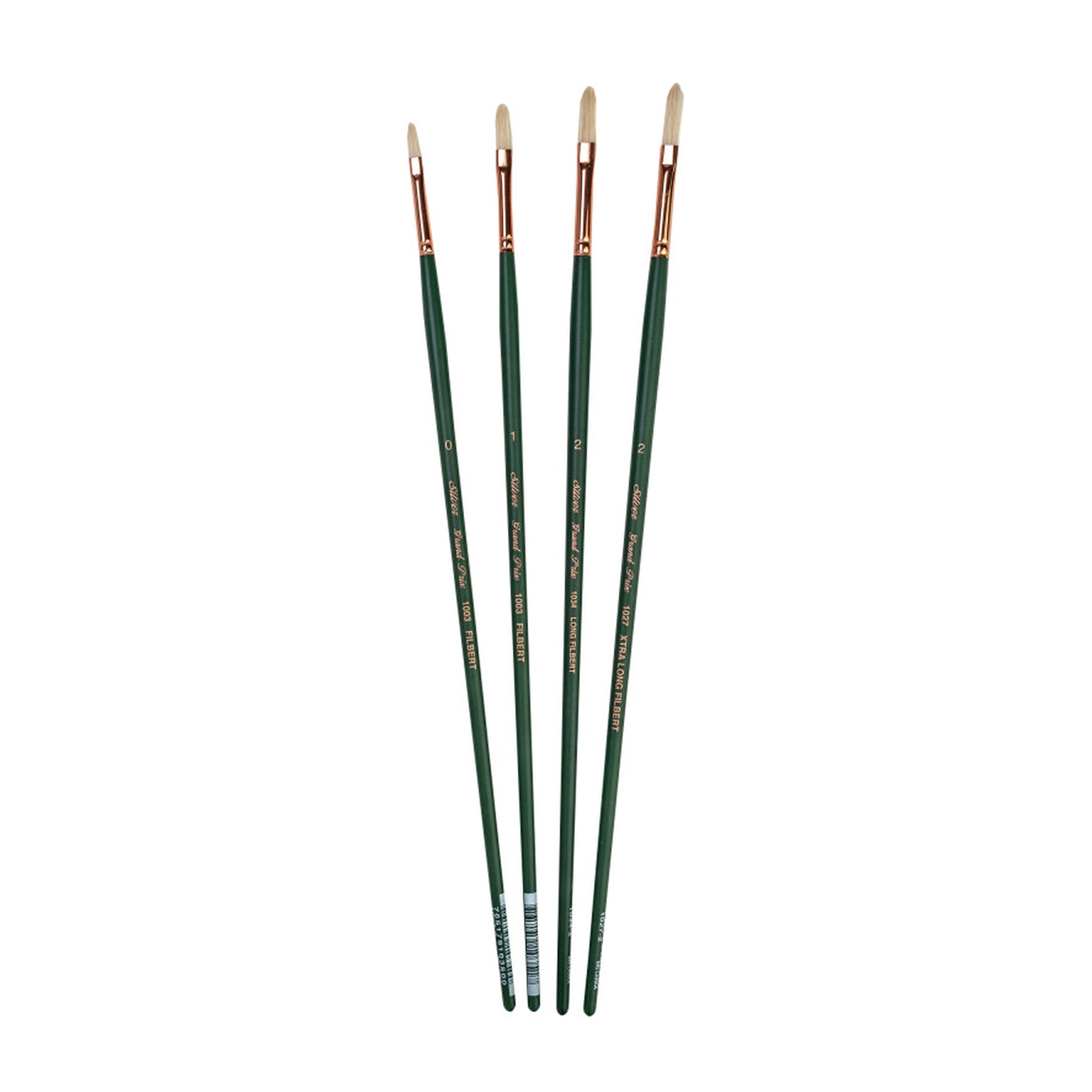 Multilength Filbert Artist Brush Set, 4-Pack