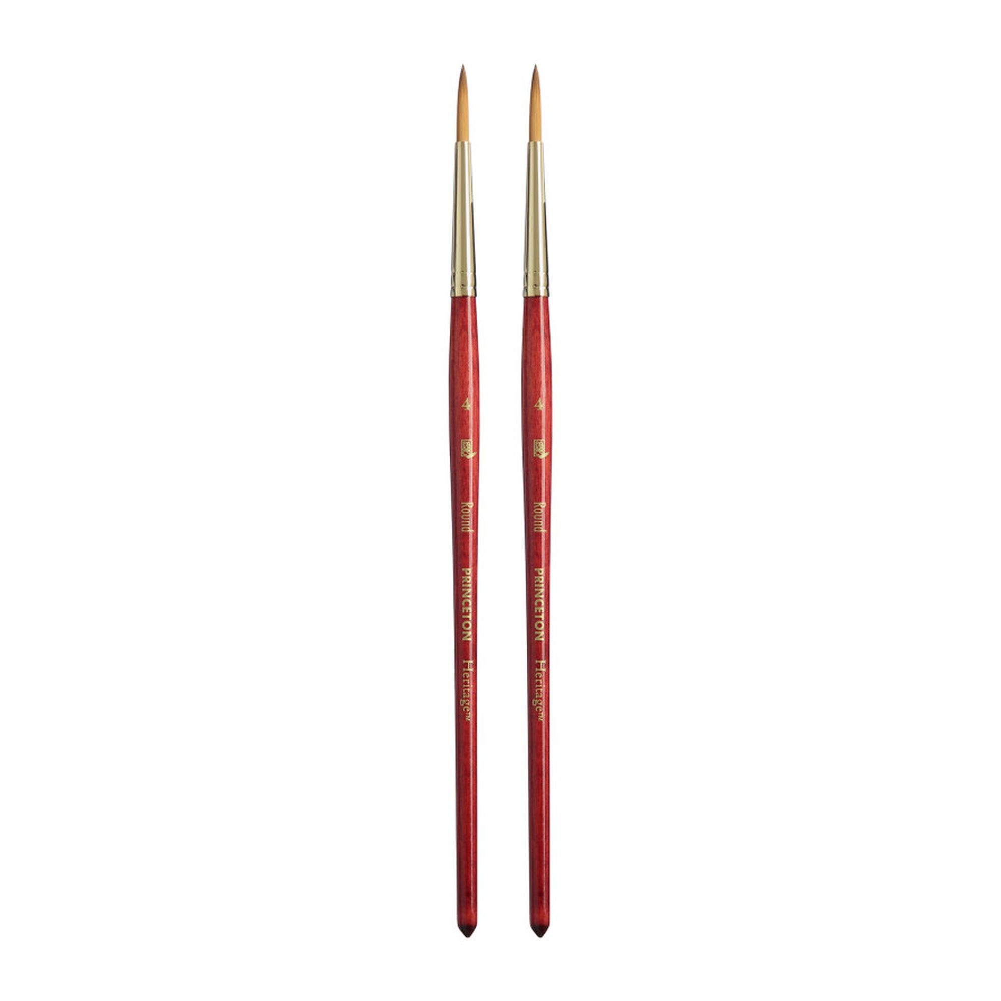 Heritage Size 4 Scarlet Round Watercolor Brush, 2-Pack