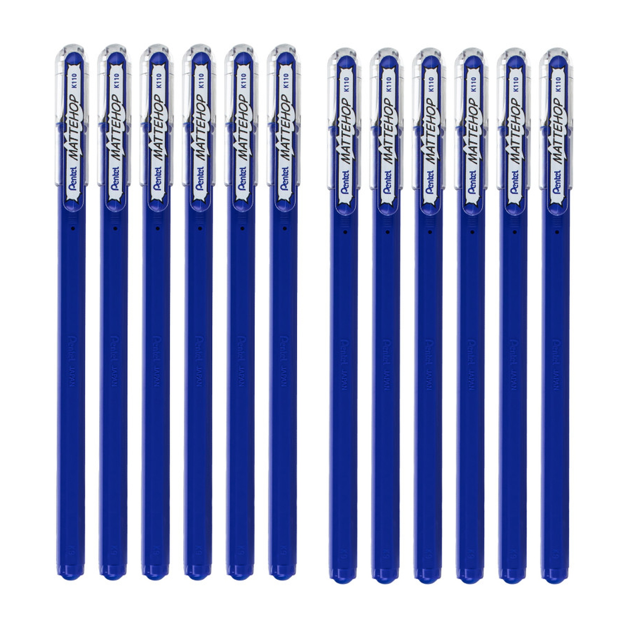 Blue Matte Opaque Gel Roller Pens, 12-Pack