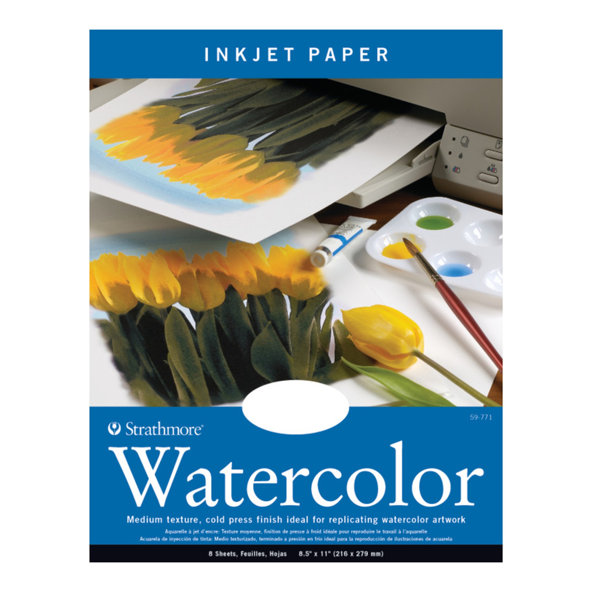 Inkjet Watercolor Paper Pack, 8-1/2 x 11 in., 8 Sheets