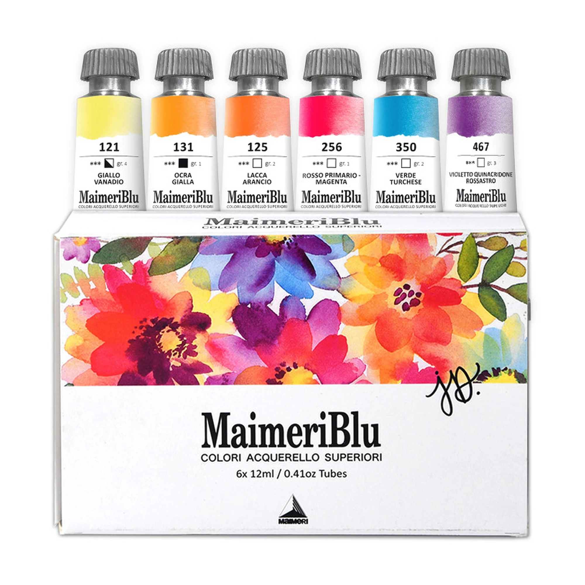 Artist Watercolor Paint Set, 6 Assorted Colors