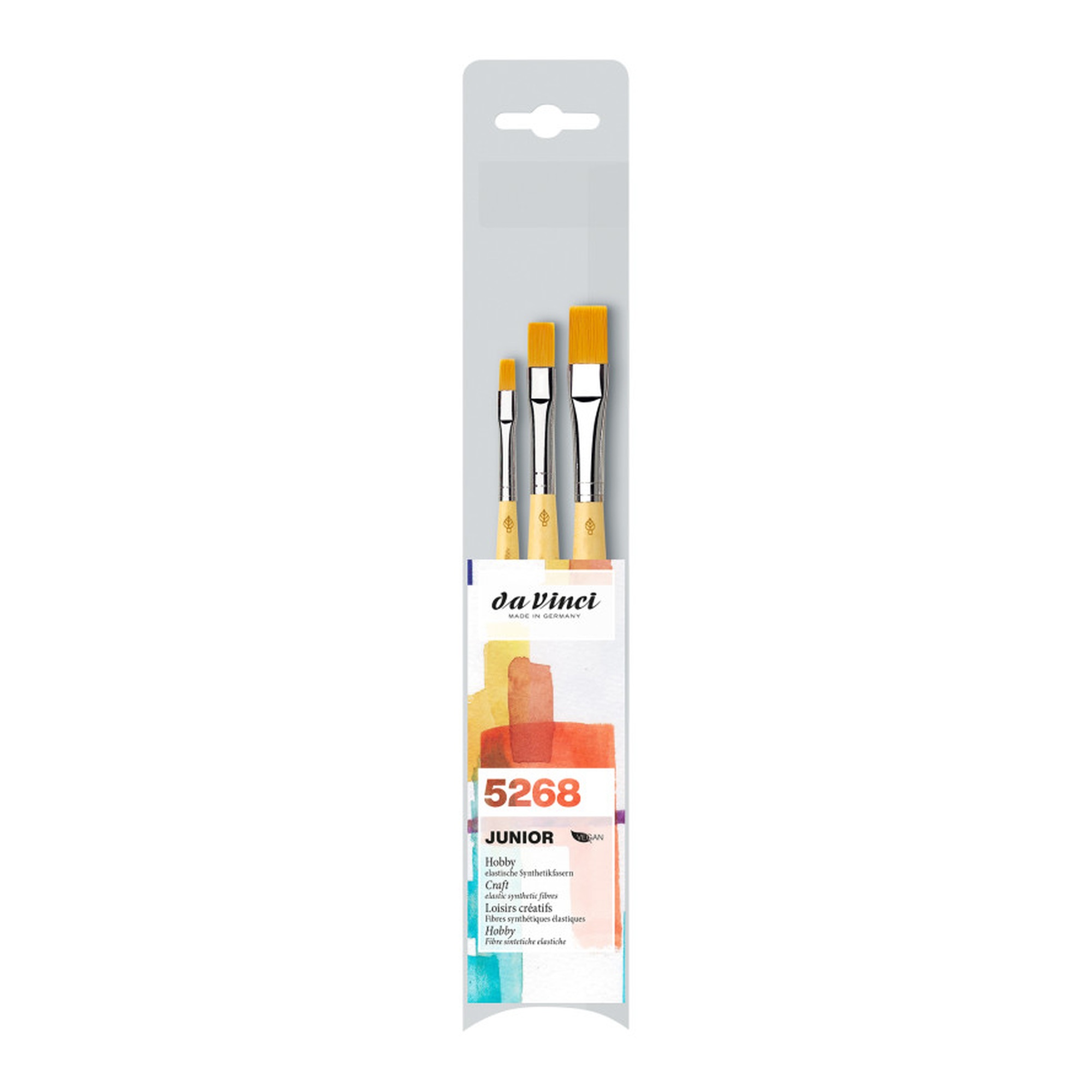 Junior Synthetic Hobby Brush Set, Assorted Sizes, 3-Pack