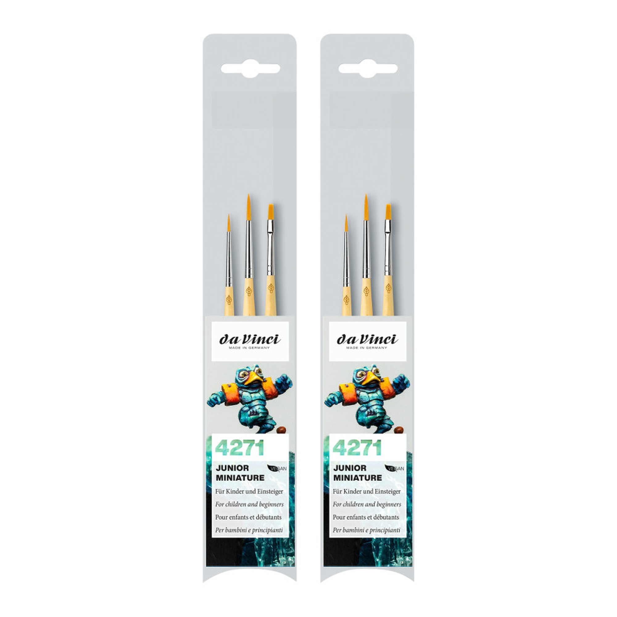 Junior Synthetic Miniature Paint Brush Set, 6 Brushes