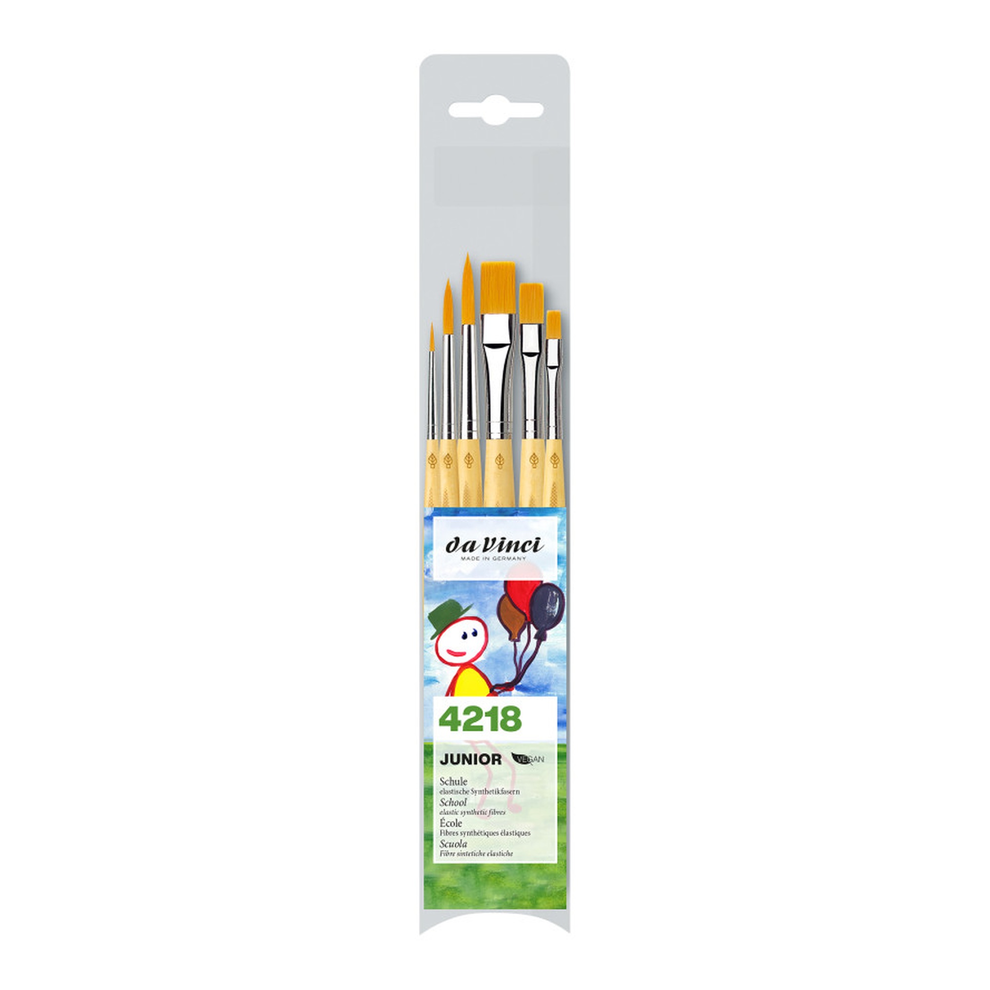 Junior Synthetic Student Brush Set, Assorted, 6 Brushes