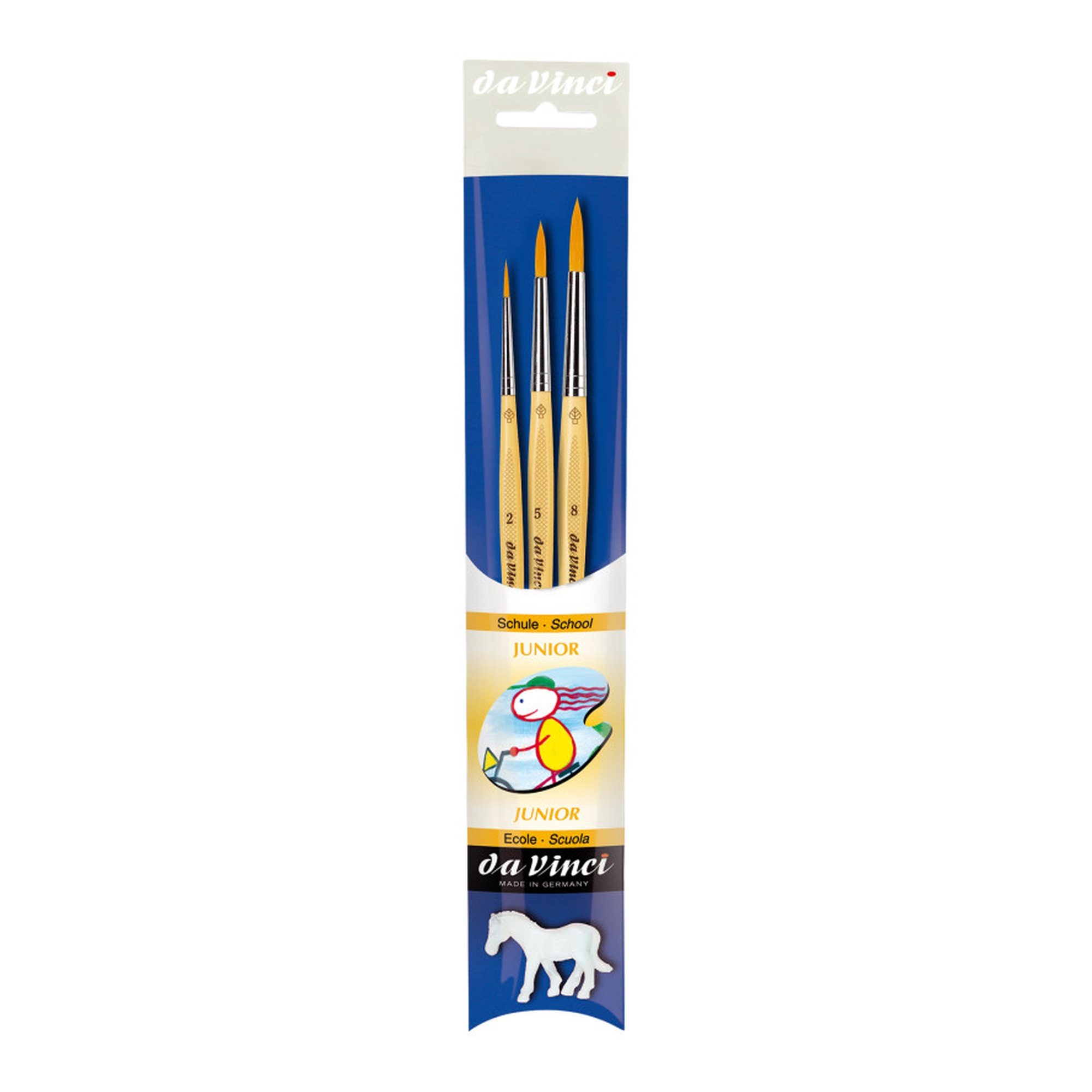 Junior Round Synthetic Student Paint Brush Set, 3 Brushes