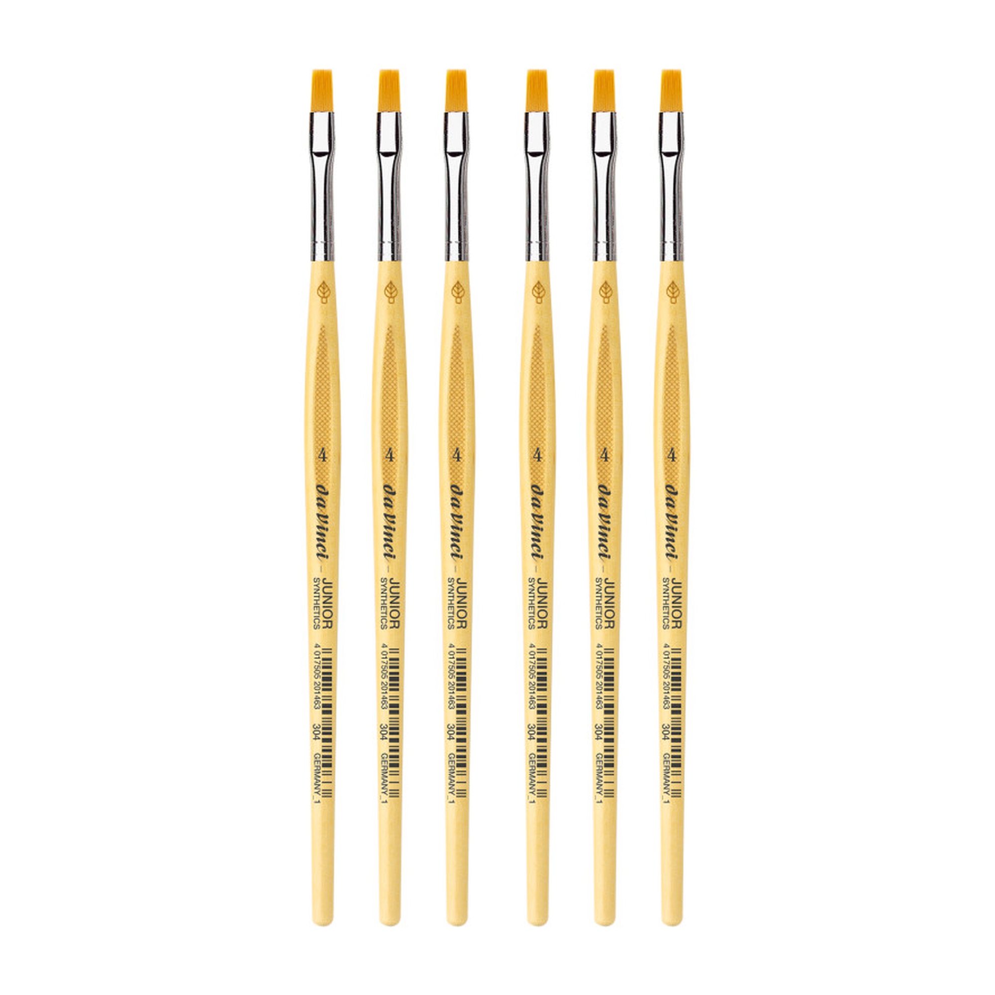 Junior Synthetic Round Tempera Brushes, Size 4, Pack of 6