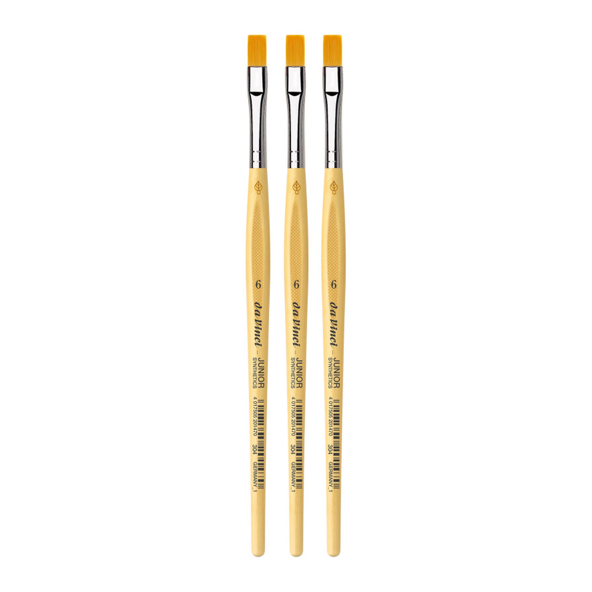Junior Synthetic Round Student Paint Brushes, Size 6, Pack of 3