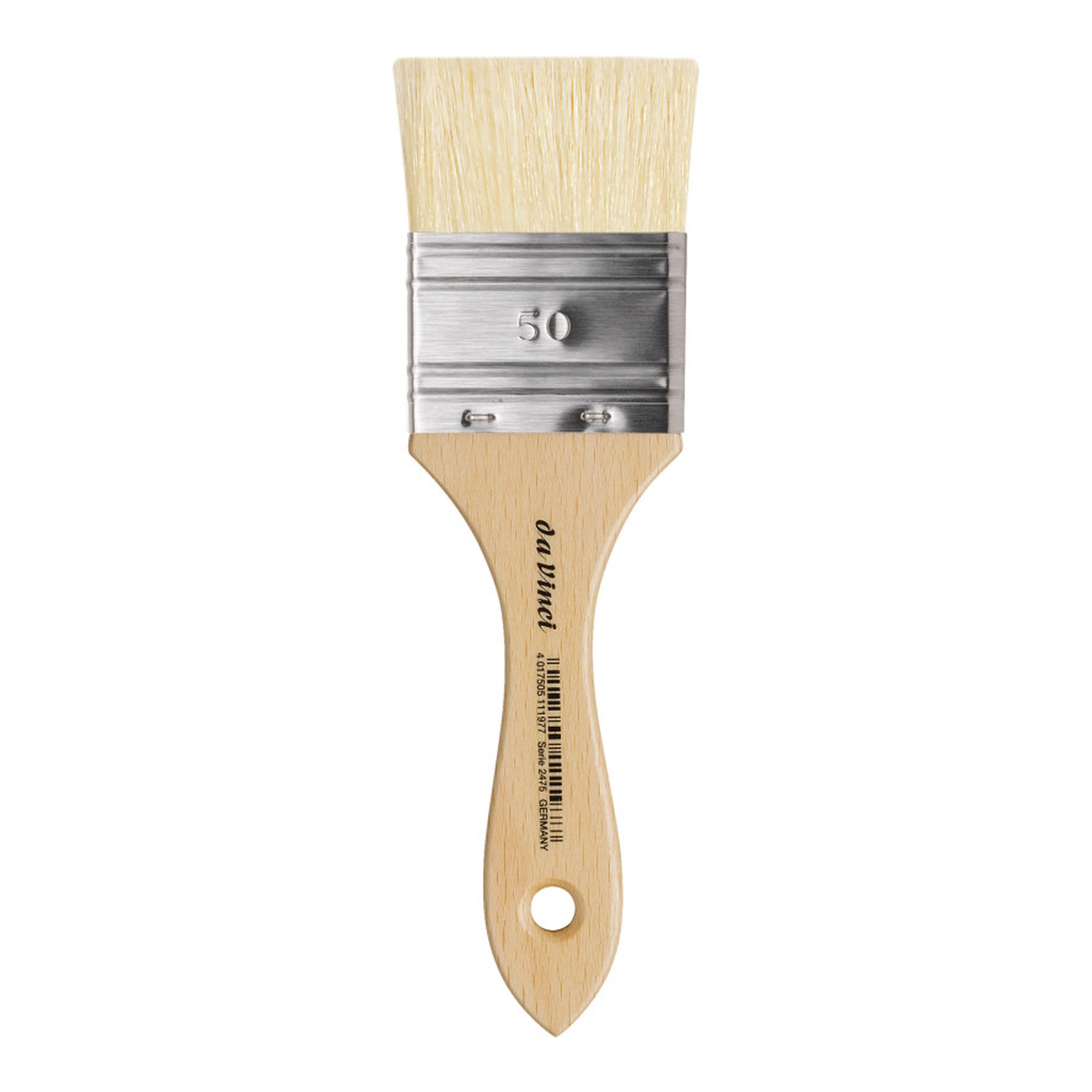 Natural Bristle Flat Mottler Brush for Acrylic and Oil, Size 50