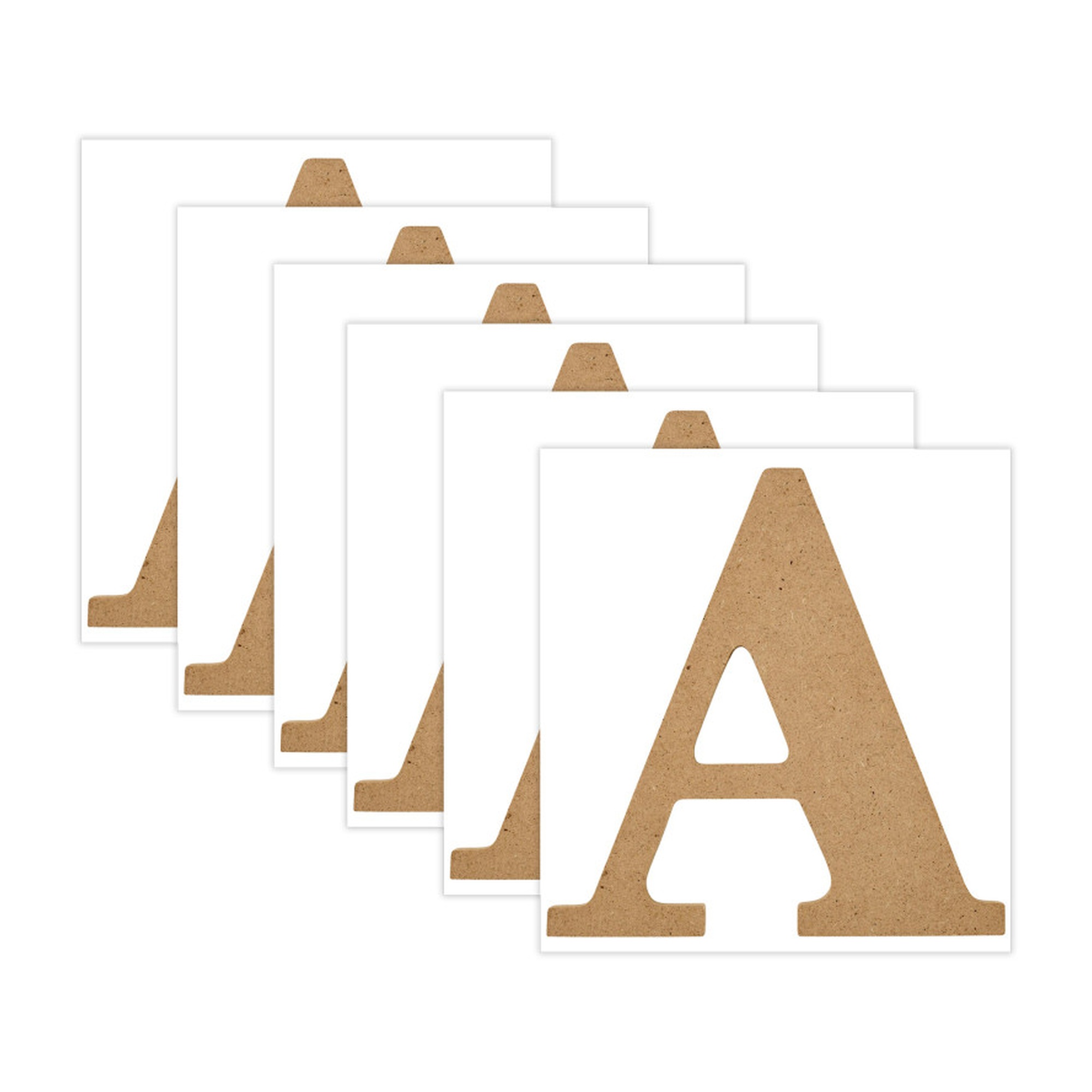 5-Inch MDF Letter A, Pack of 12