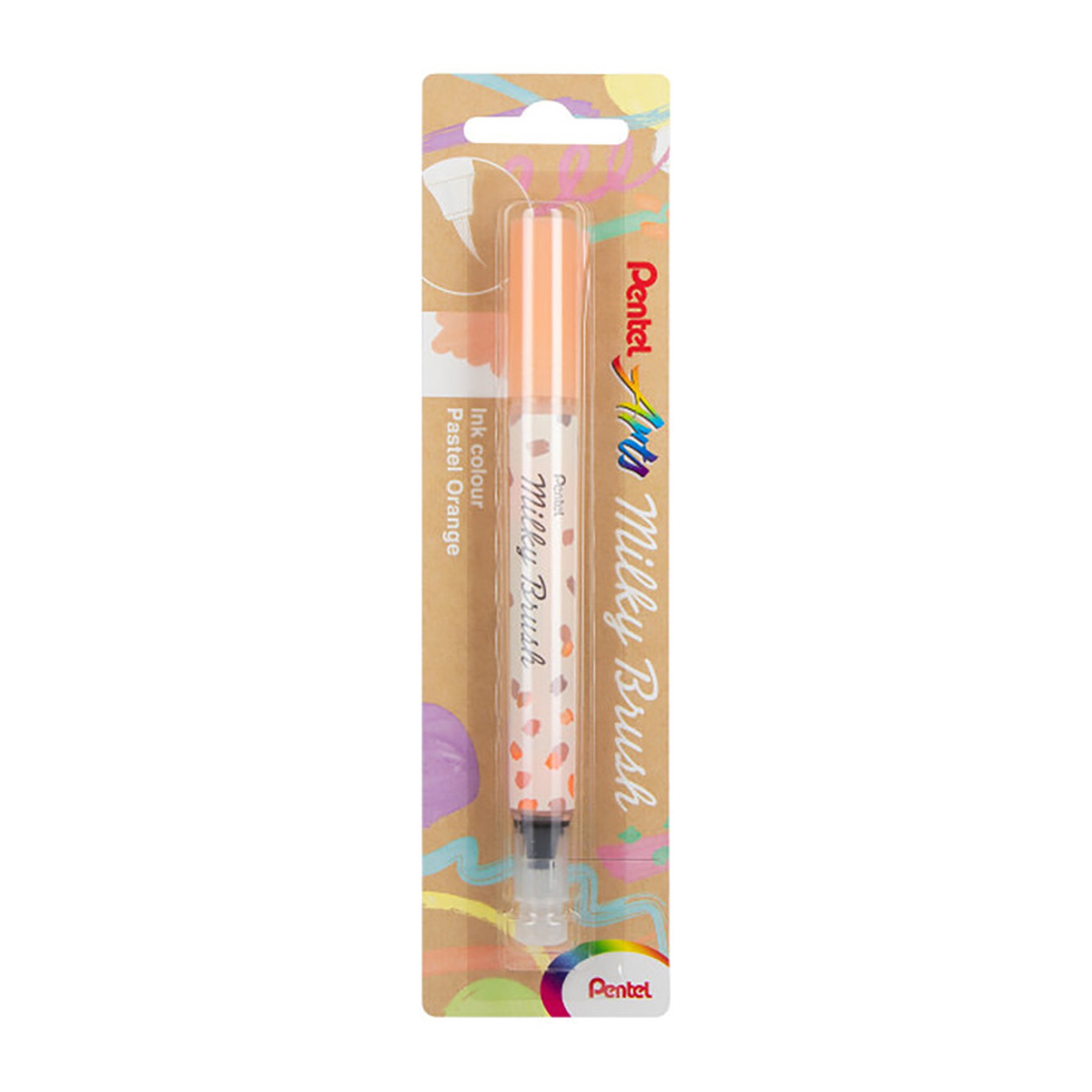 Milky Brush Pen, Pale Orange Ink, 1-Pack