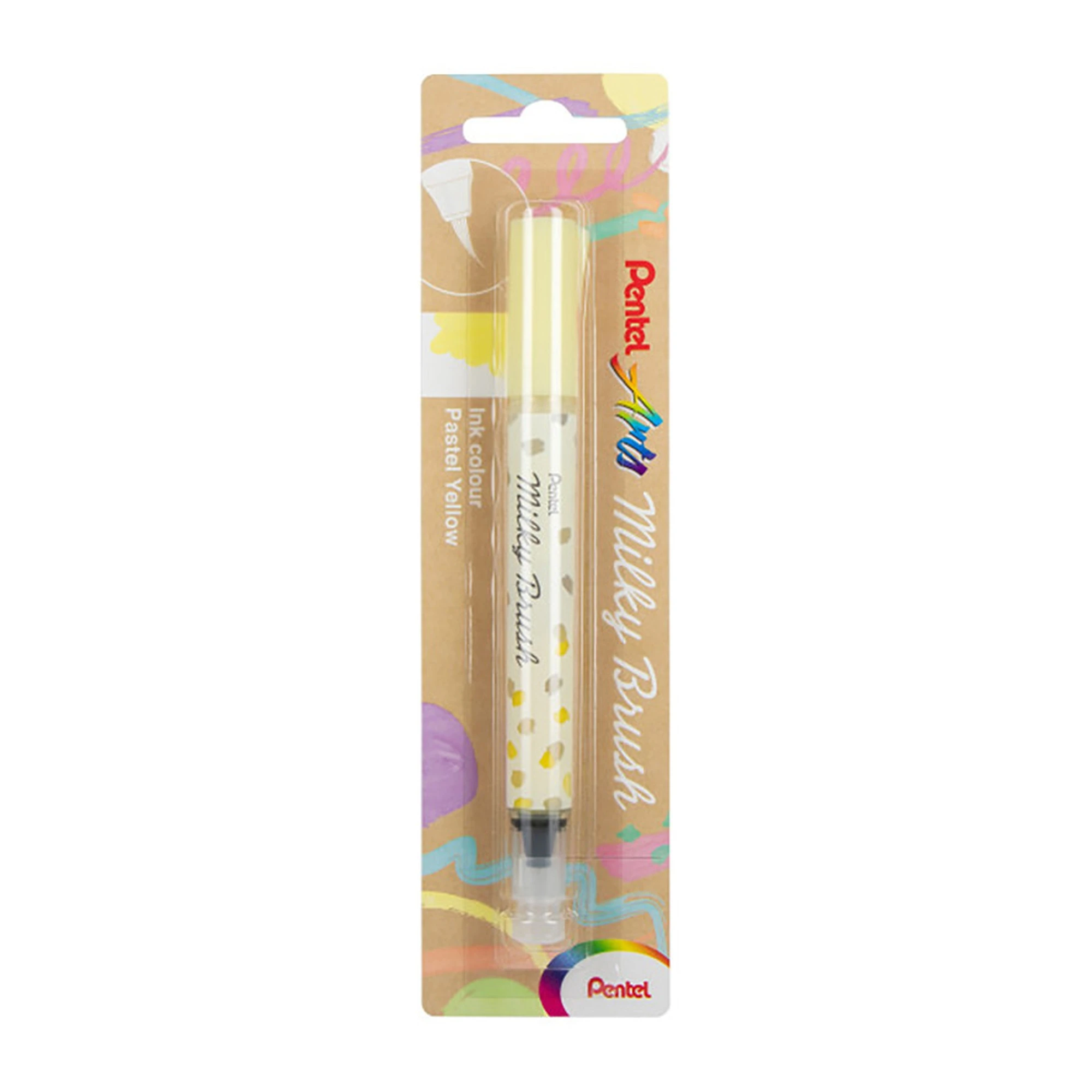 Pastel Yellow Milky Brush Pen, 1-Pack