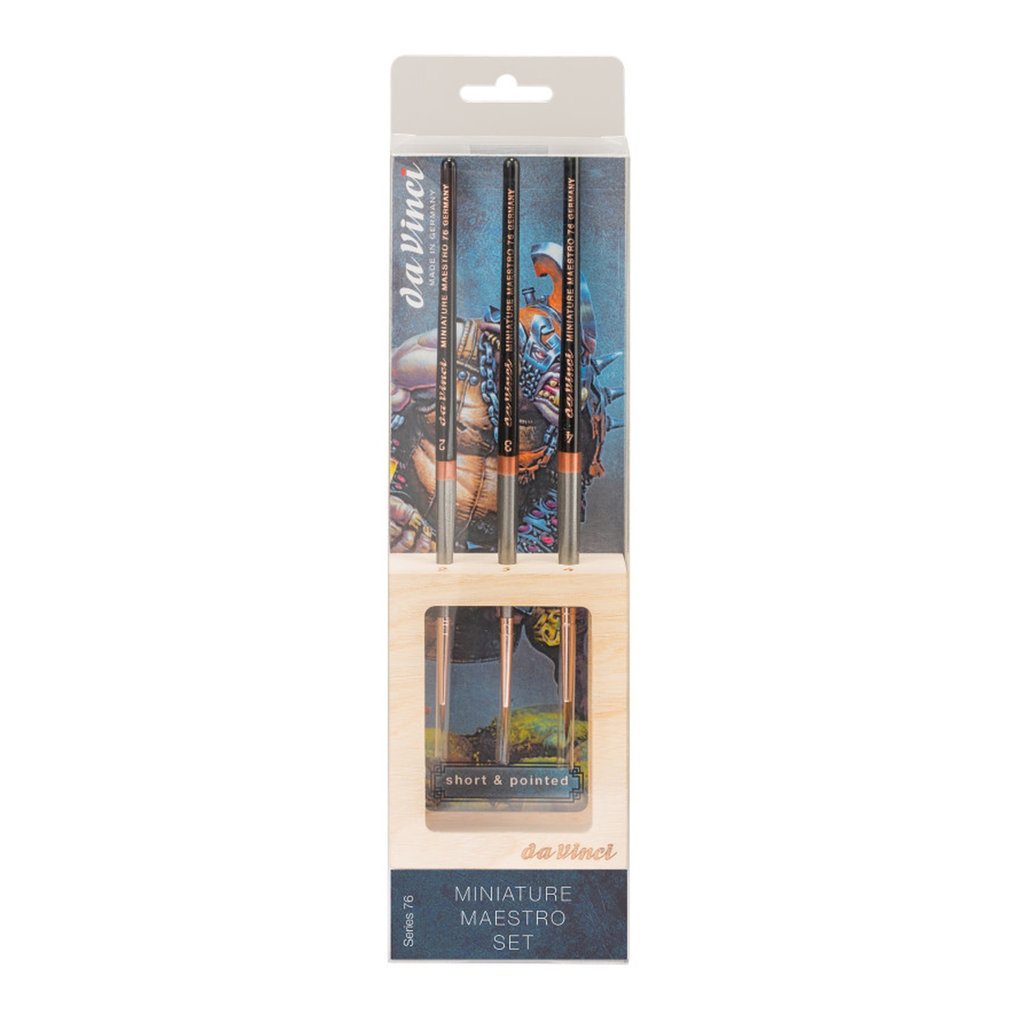 Miniature Maestro Pointed Brush Set with Wooden Stand