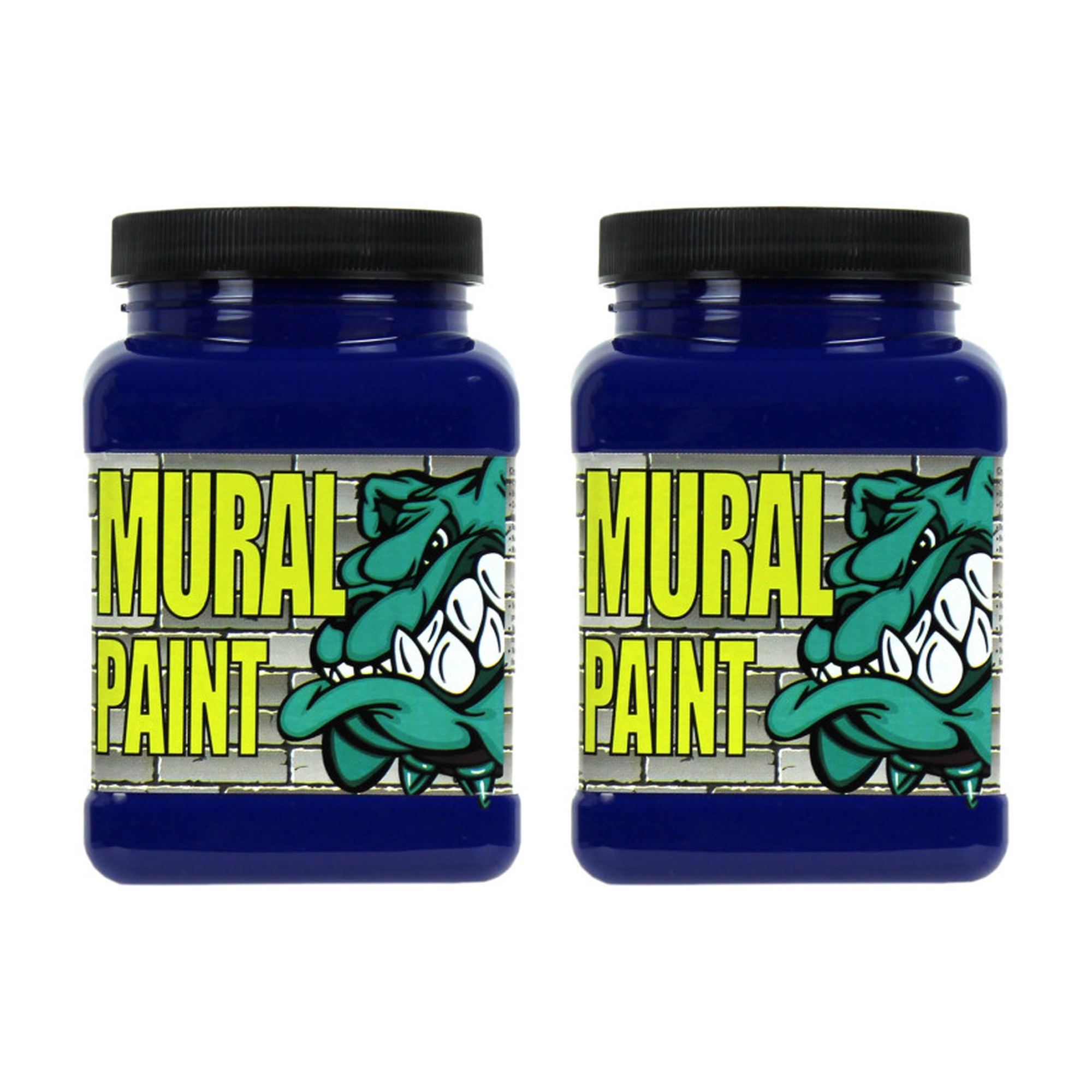 Acid Dark Blue Acrylic Mural Paint, Pint Jars, Pack of 2