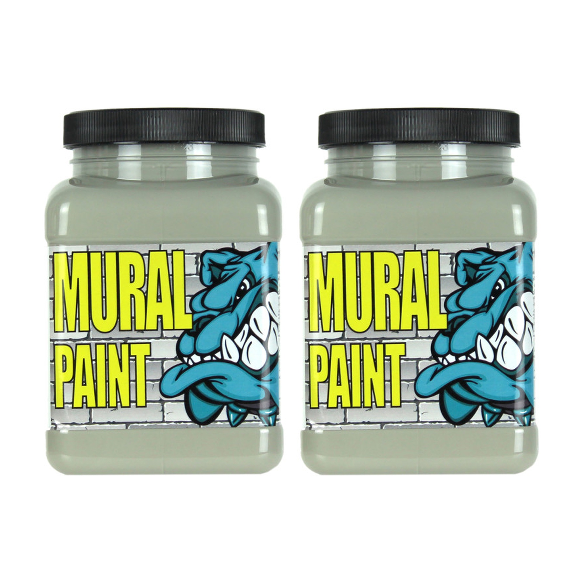 Fog Gray Acrylic Mural Paint, Pint Jars, 2-Pack