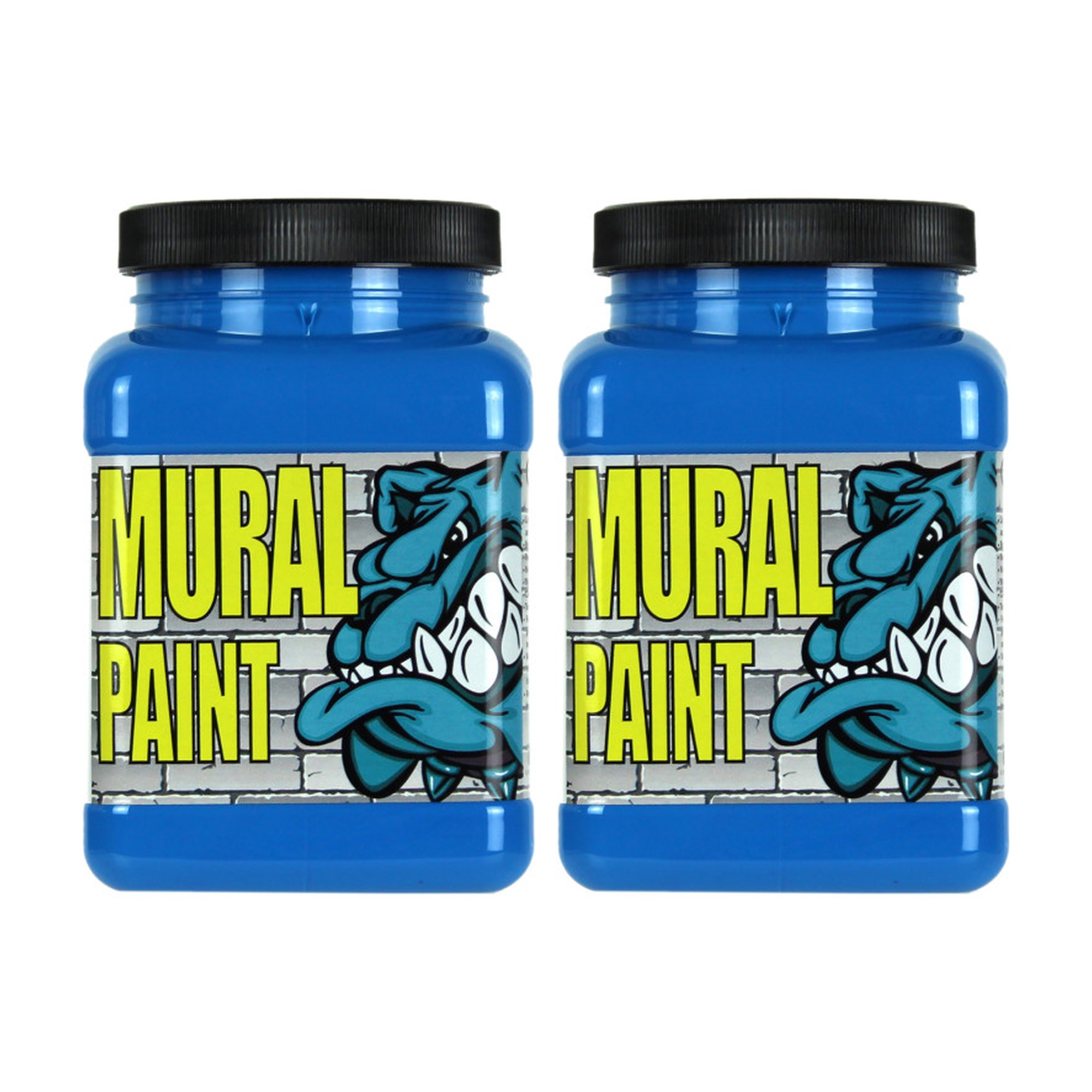 Peacock Cerulean Blue Hue Acrylic Mural Paint, 2-Pack
