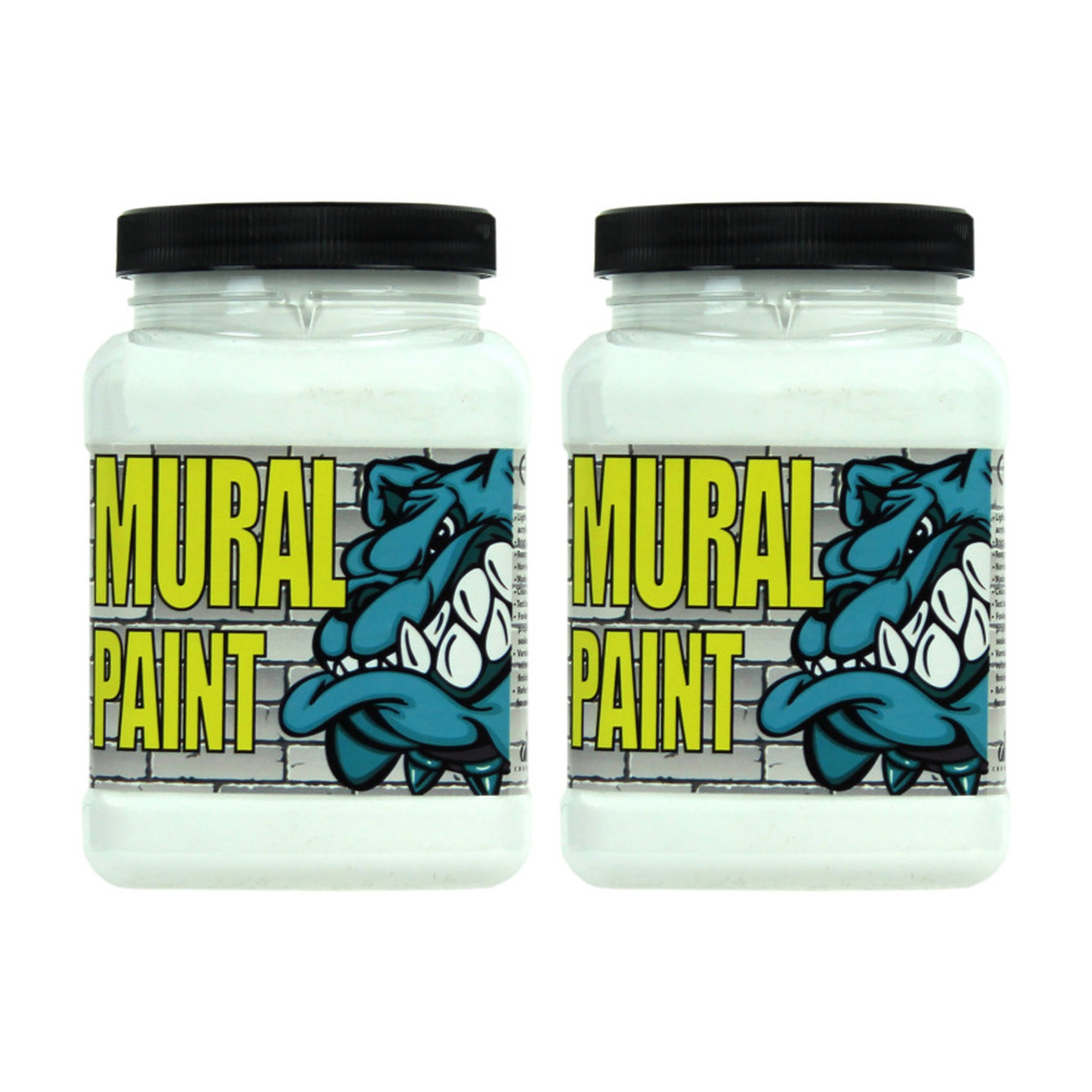 Polar White Acrylic Mural Paint, Pint Jars, 2-Pack
