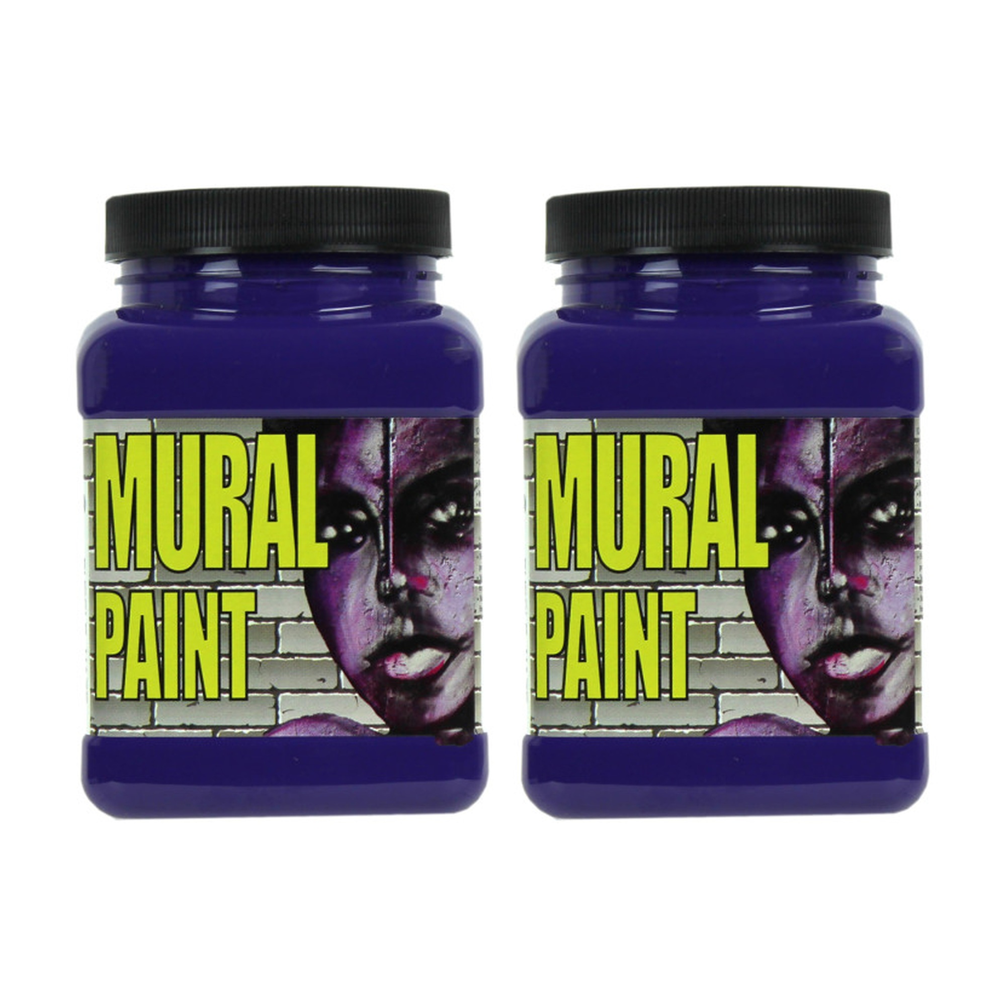 Purple Haze Violet Acrylic Mural Paint, Pint Jars, 2-Pack