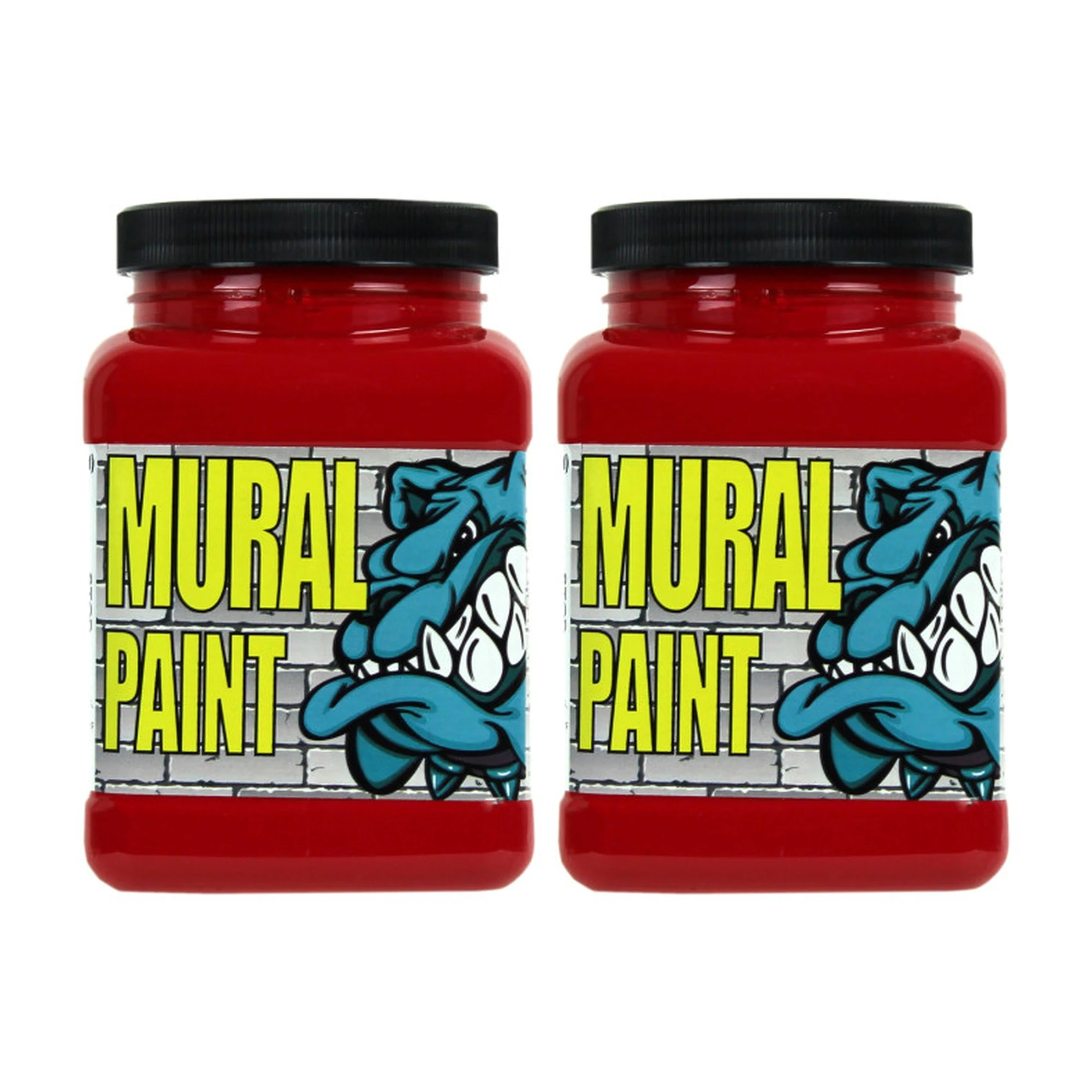 Mural Acrylic Paint, Stop Red, 2-Jar Pack
