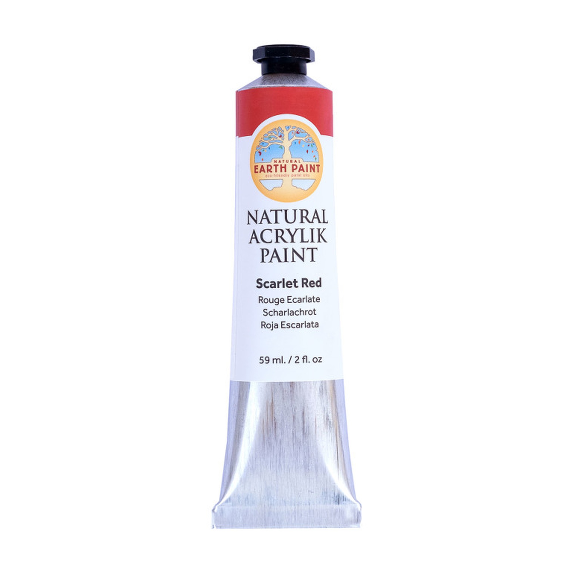 Natural Acrylik Paint, Scarlet Red, 2 oz