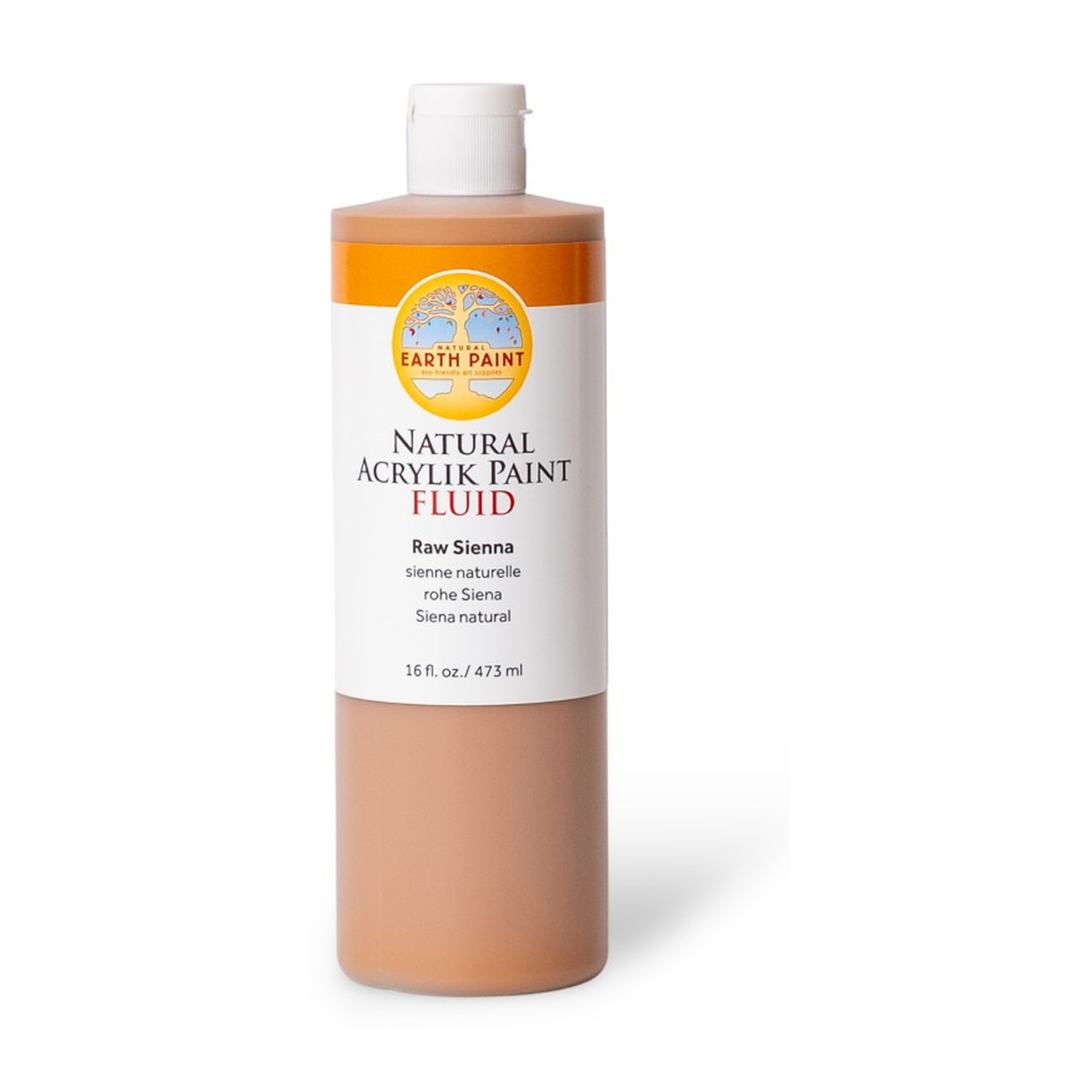 Natural Fluid Acrylic Paint, 16 oz, Raw Sienna