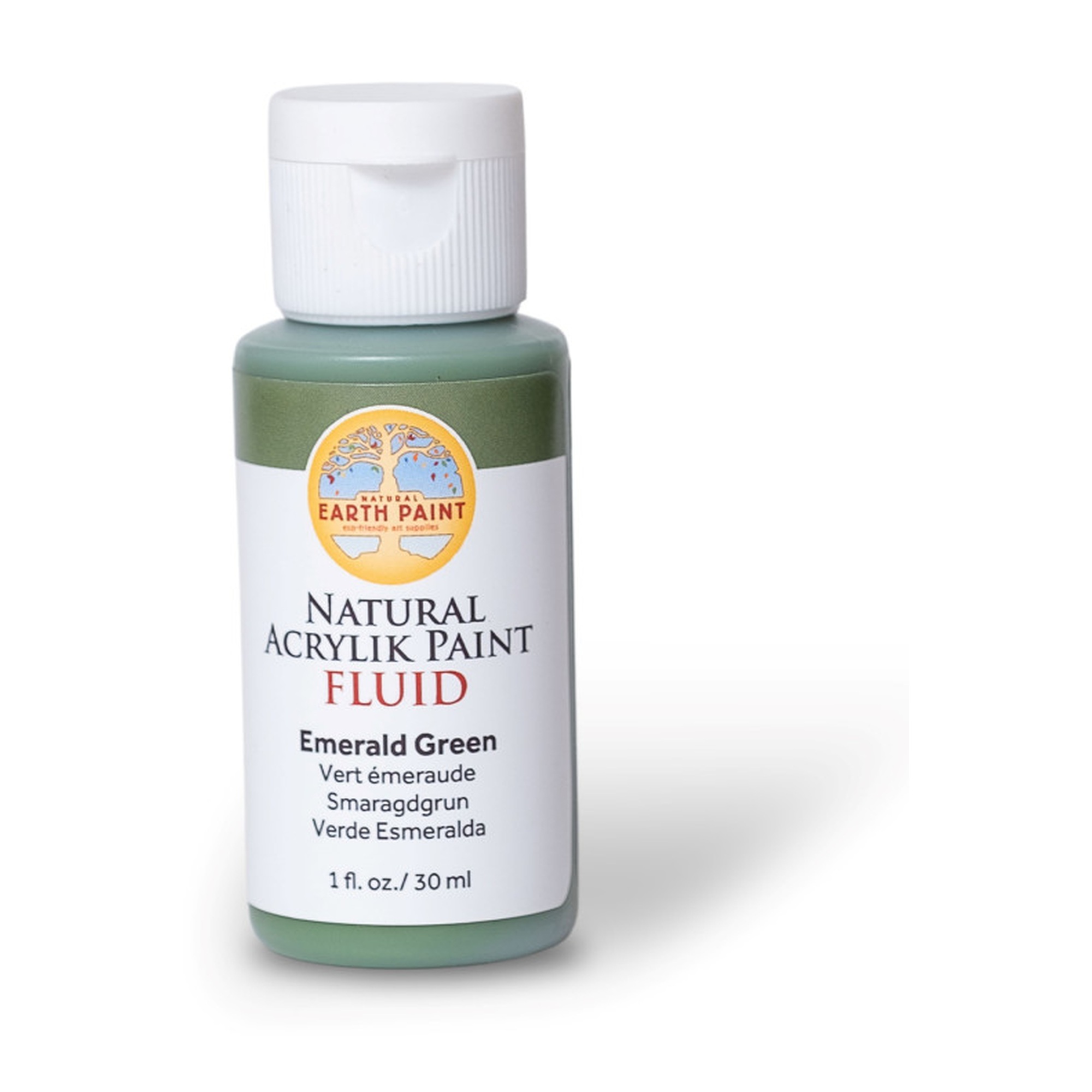 Natural Fluid Acrylik Paint, Emerald Green, 1 oz
