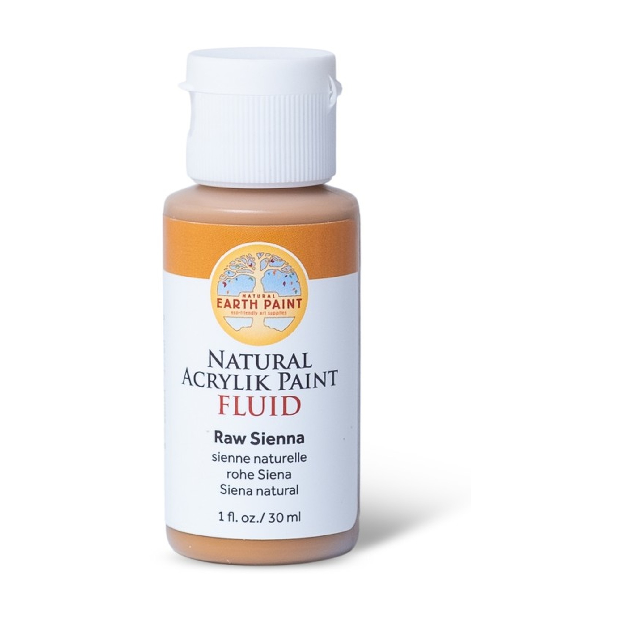 Natural Fluid Acrylik Paint, Raw Sienna, 1 oz