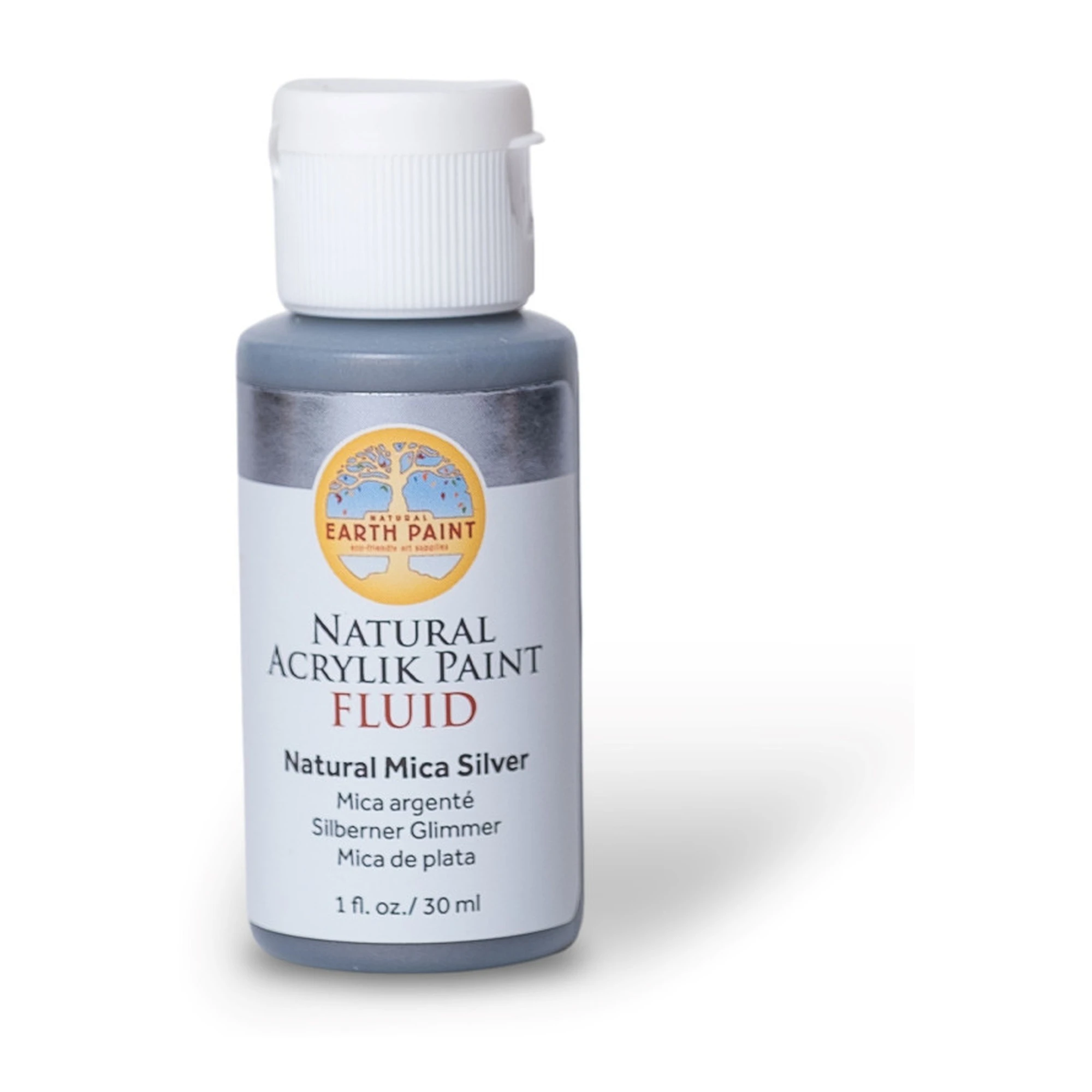 Silver Mica Natural Fluid Acrylik Paint, 1 oz