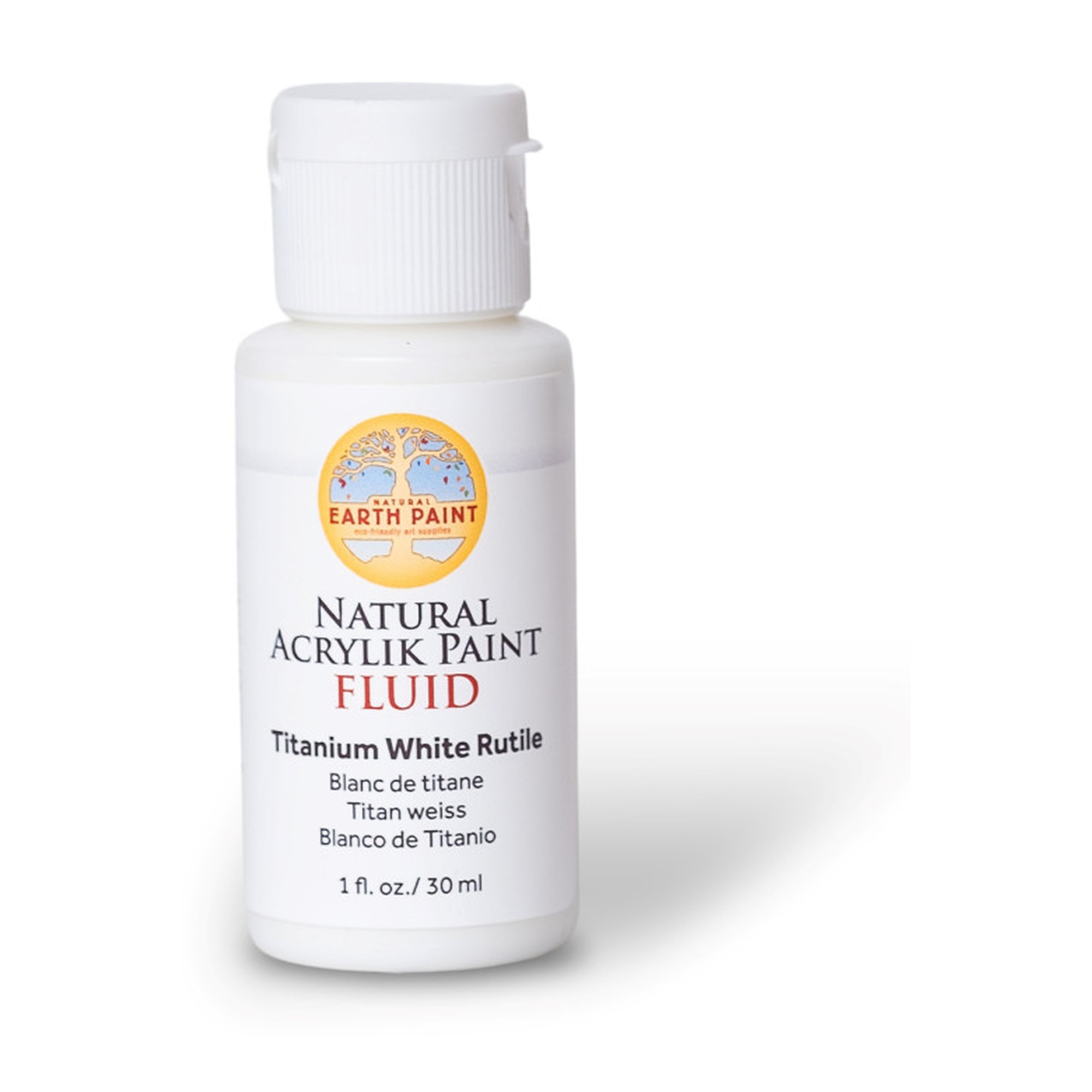 Titanium White Rutile Fluid Acrylic Paint, 1 oz