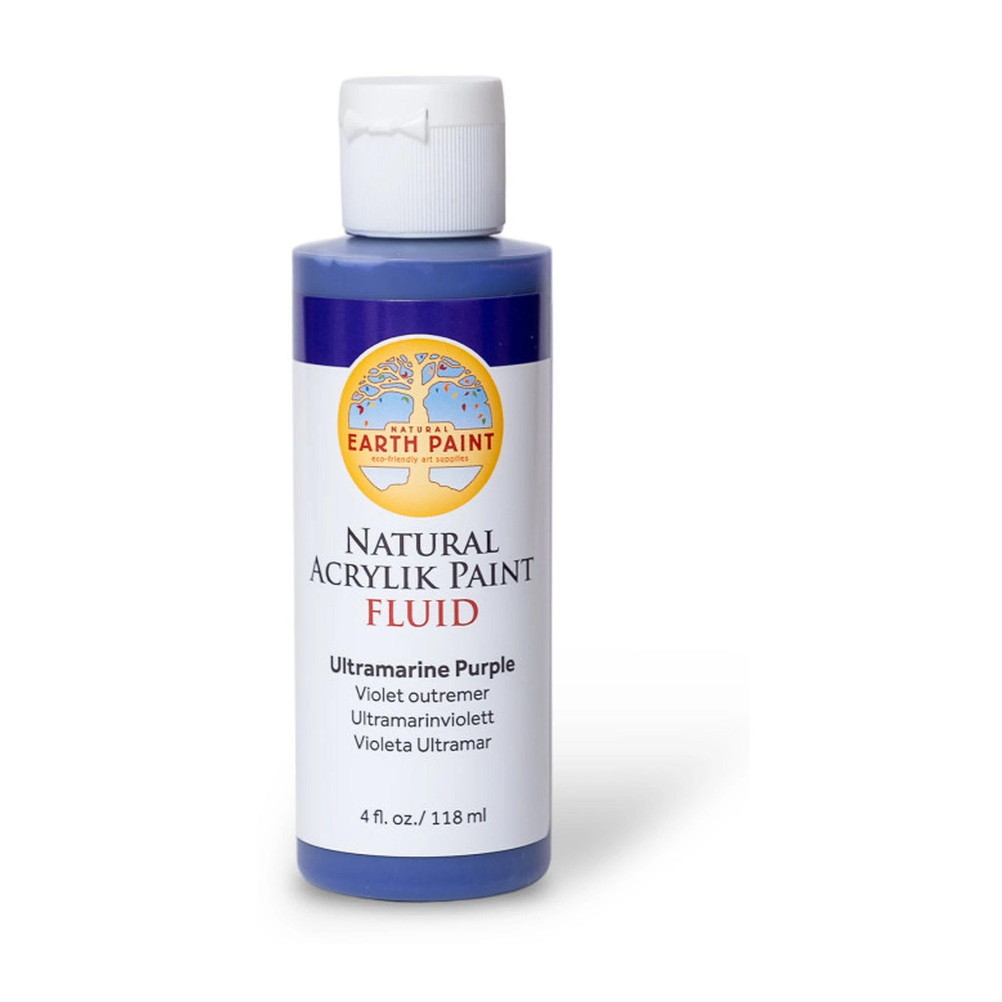 Natural Fluid Acrylic Paint, Ultramarine Purple, 4 oz