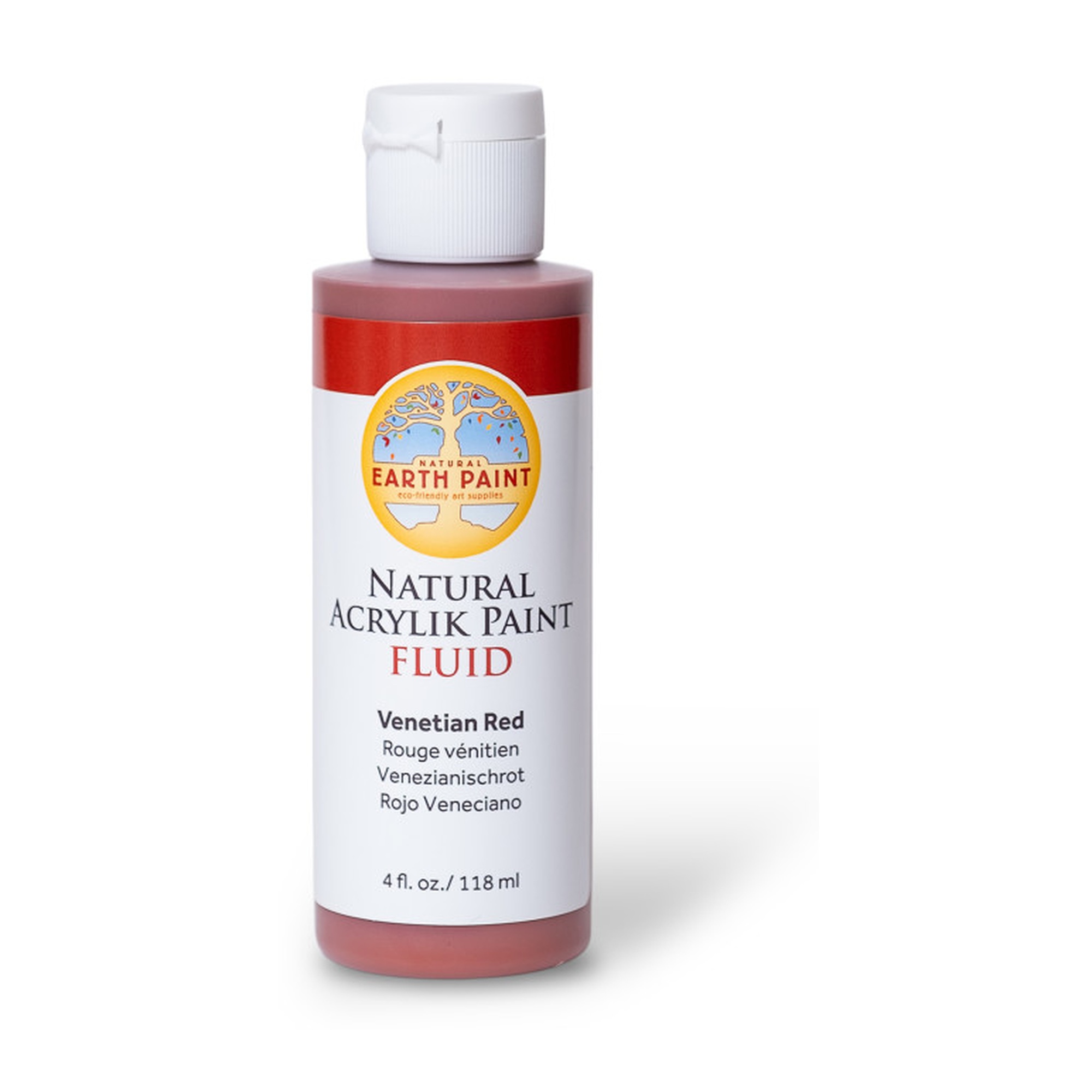 Natural Fluid Acrylic Paint, Venetian Red, 4 oz