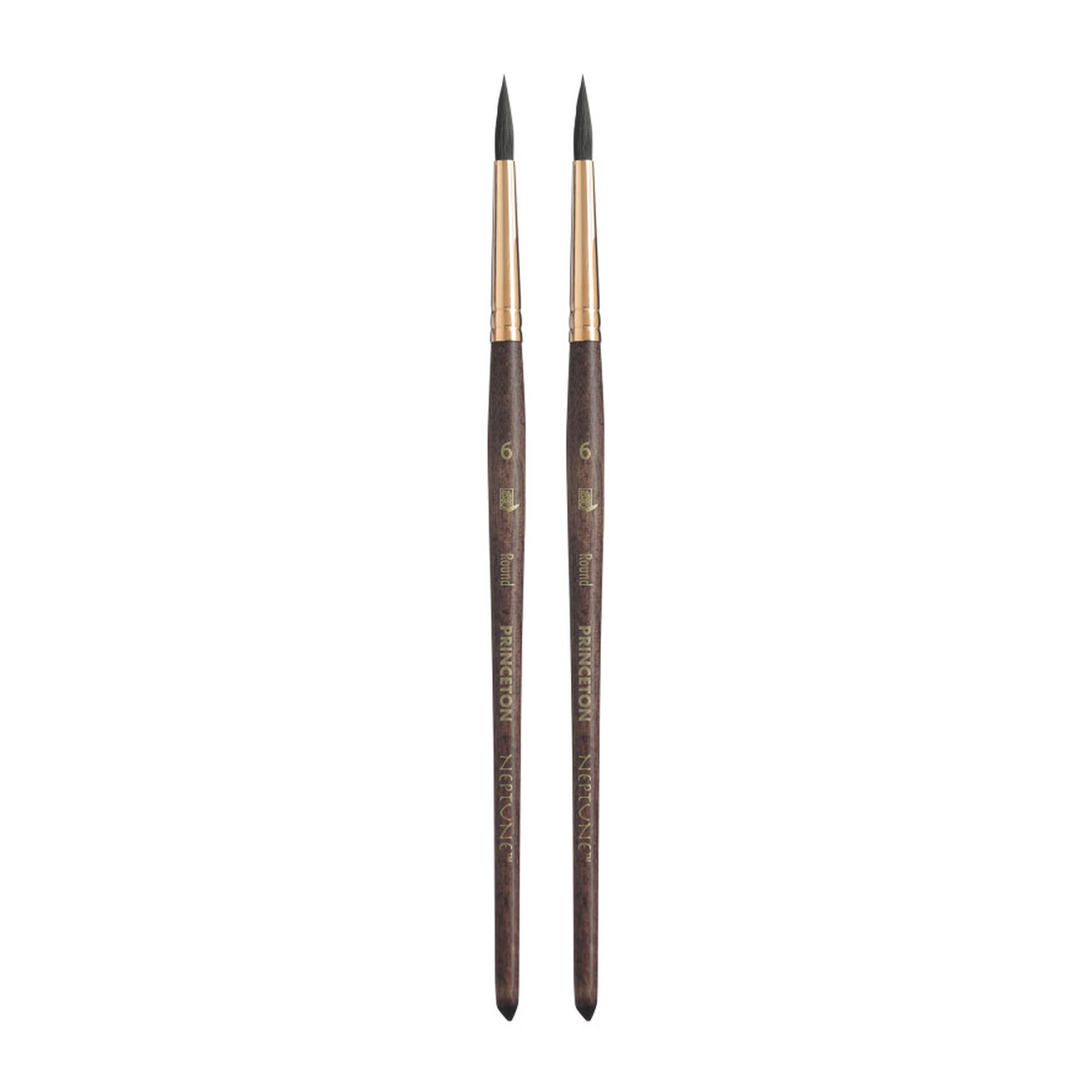 Neptune Size 6 Round Synthetic Watercolor Brush, 2-Pack