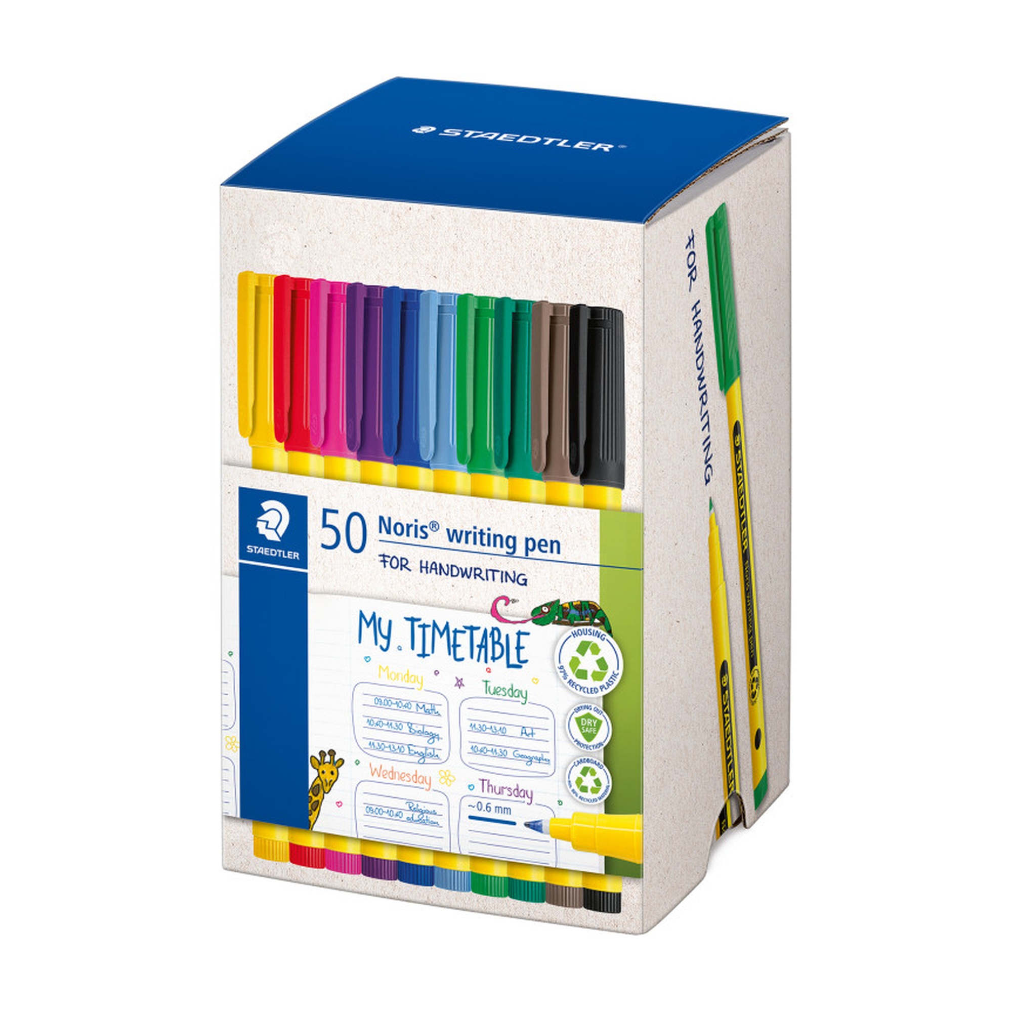 Assorted Color Handwriting Pens, 50-Pack