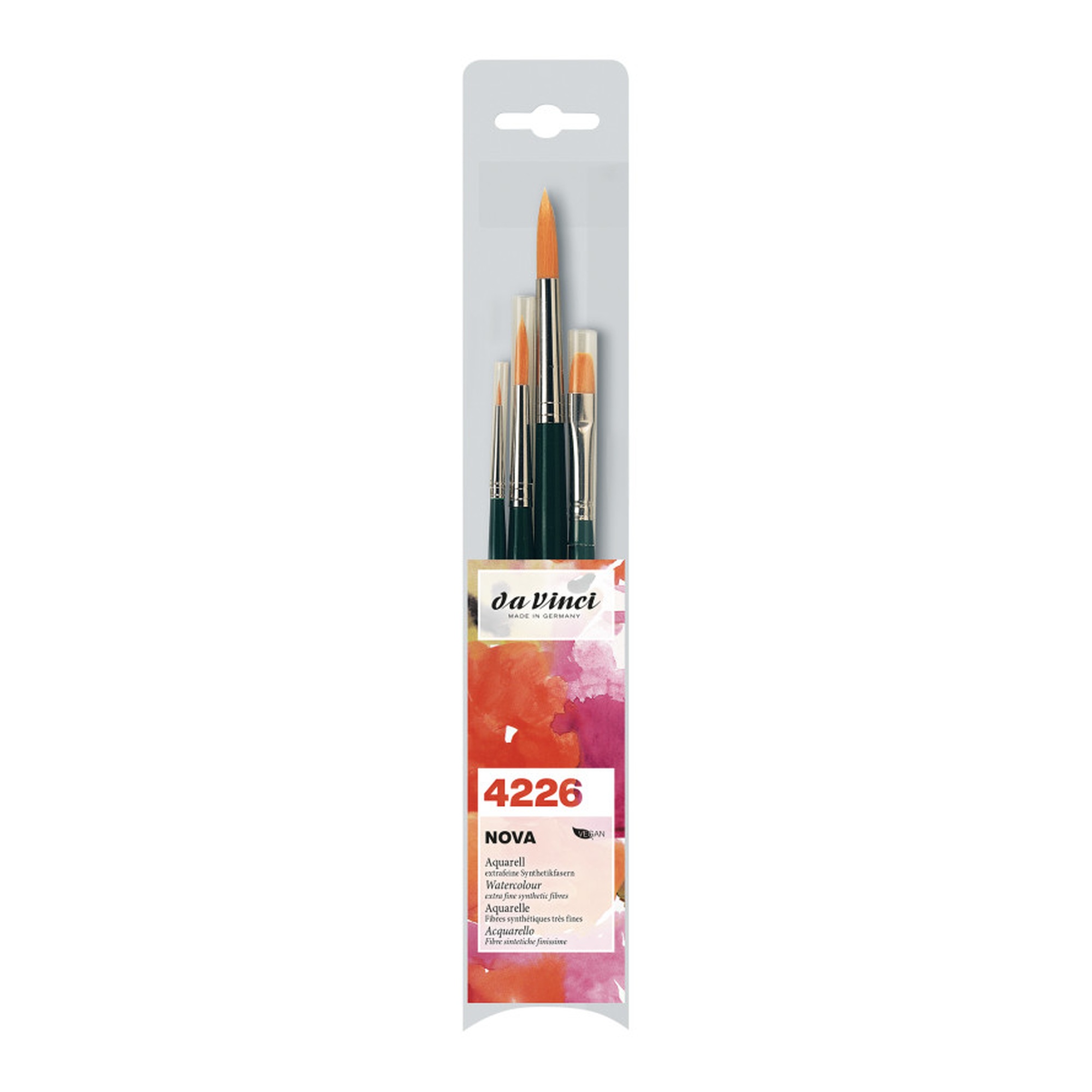 Synthetic All-Paint Assorted Brush Set, 4 Pieces