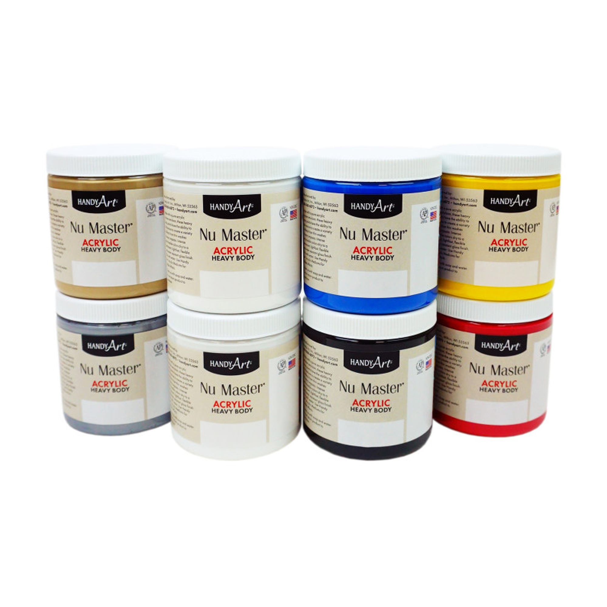 Heavy Body Acrylic Mixing Effects Paint Set, 8 oz, 8 Colors